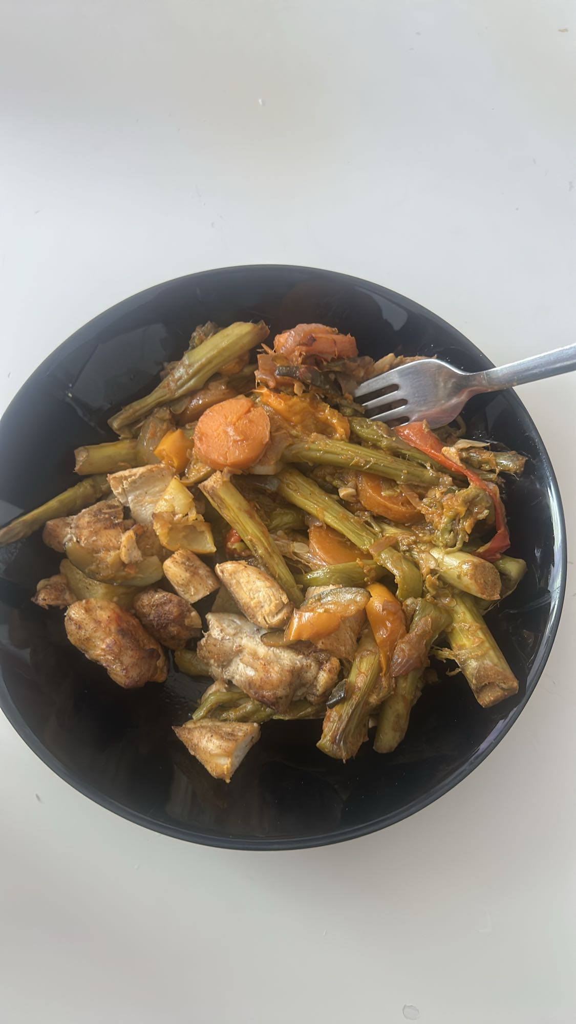 Hähnchen mit Gemüse
