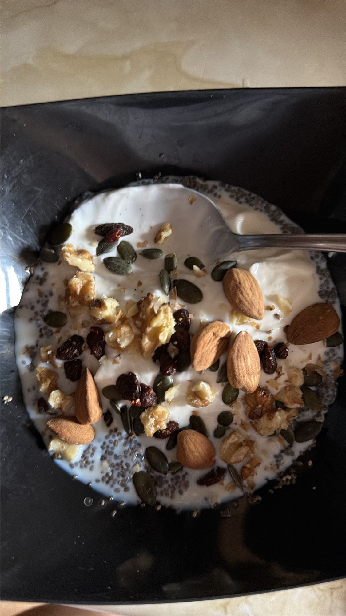 yogur con frutos secos
