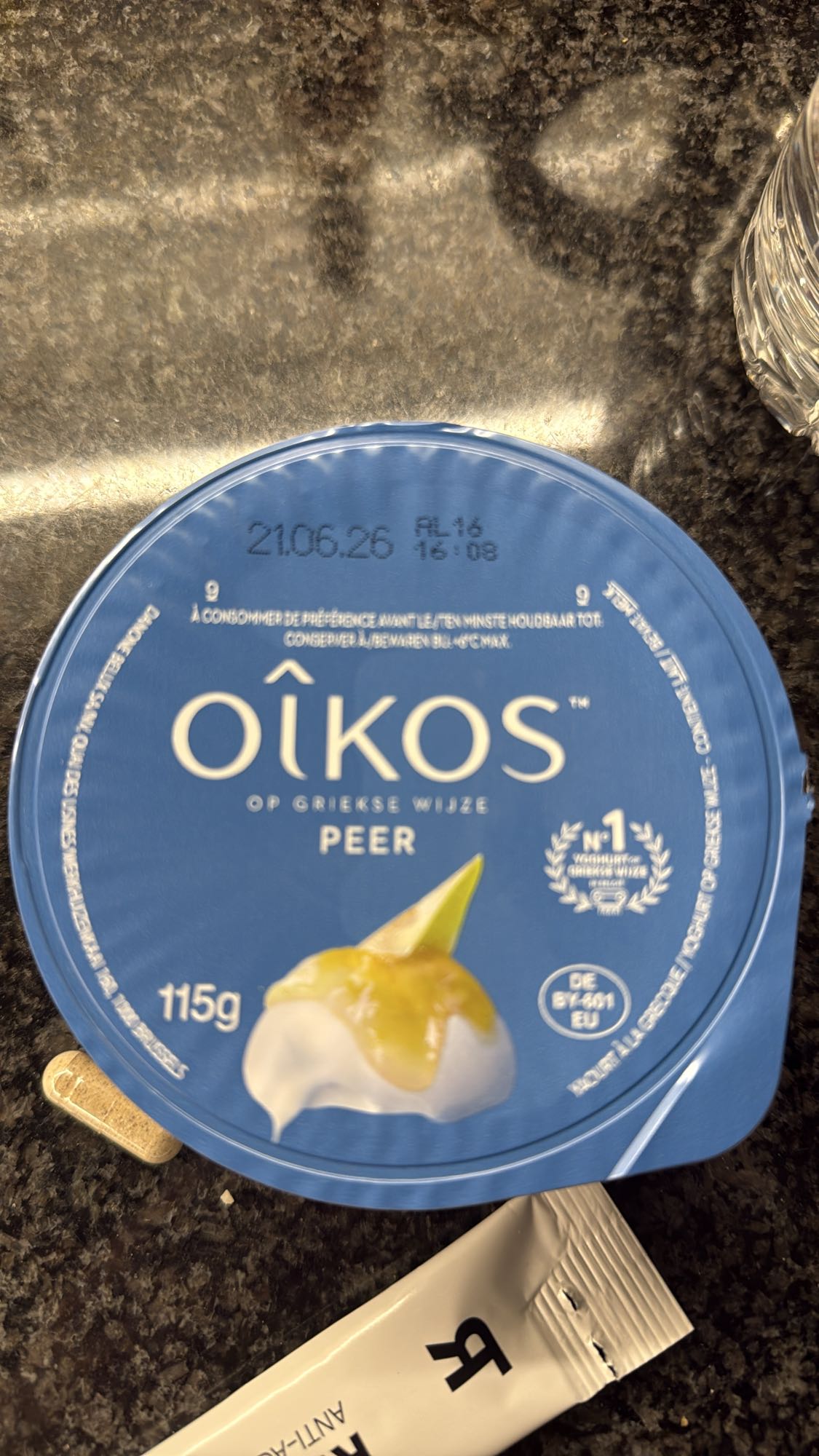 Griekse yoghurt peer