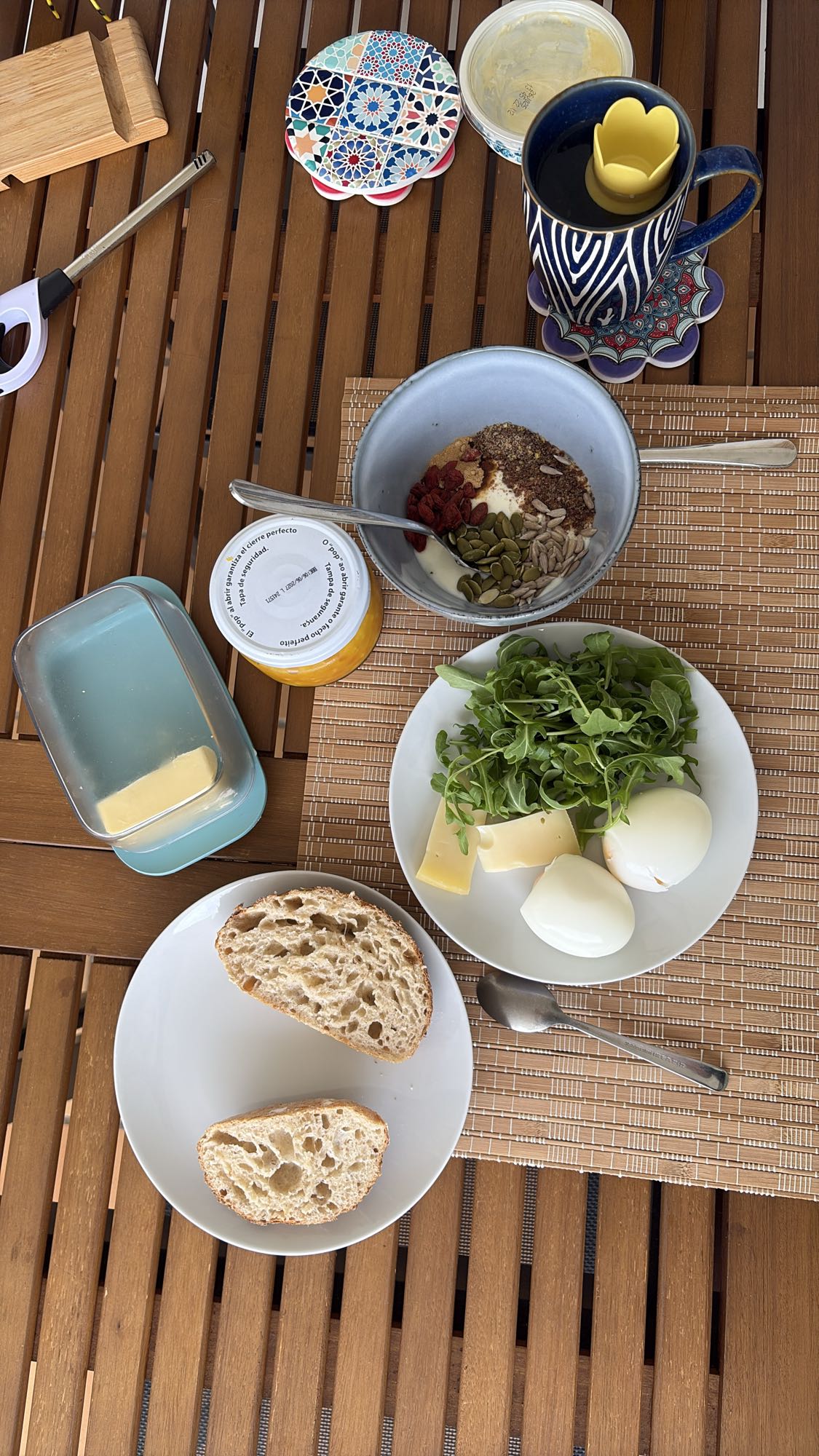 Eggs Bread Yogurt Bowl