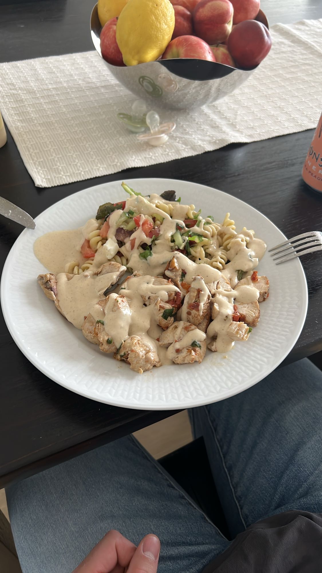 Kycklingpasta med sås