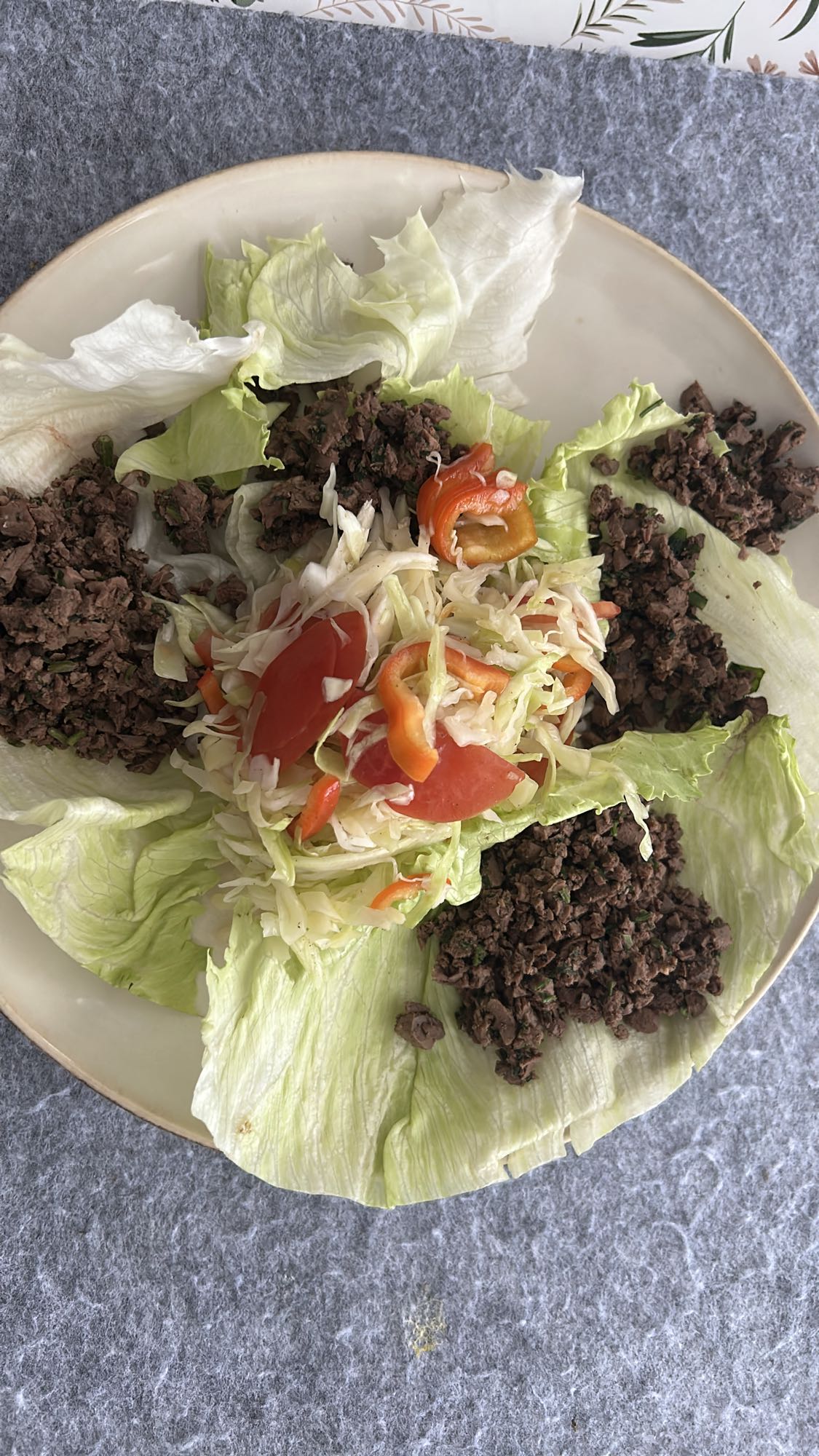 Wraps de lechuga con carne