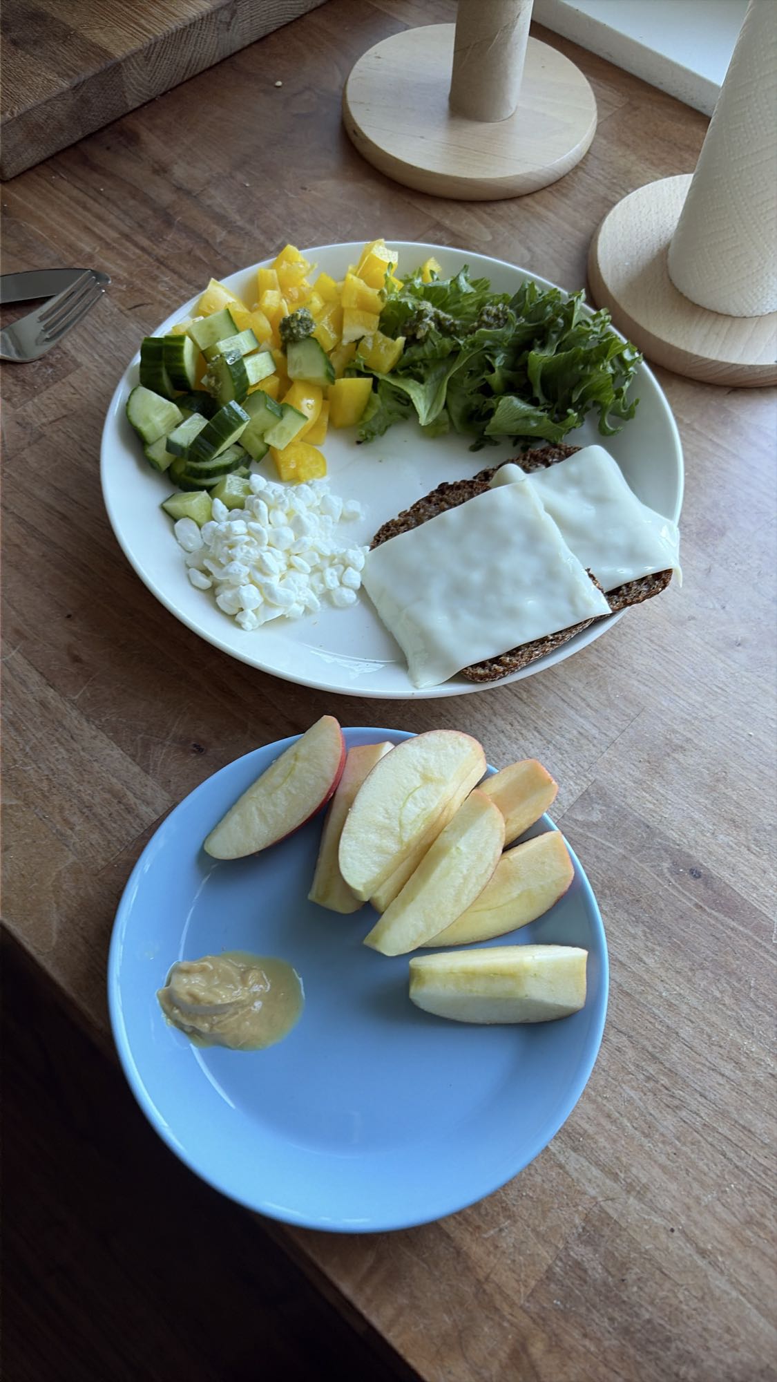 Smörgås med äpple