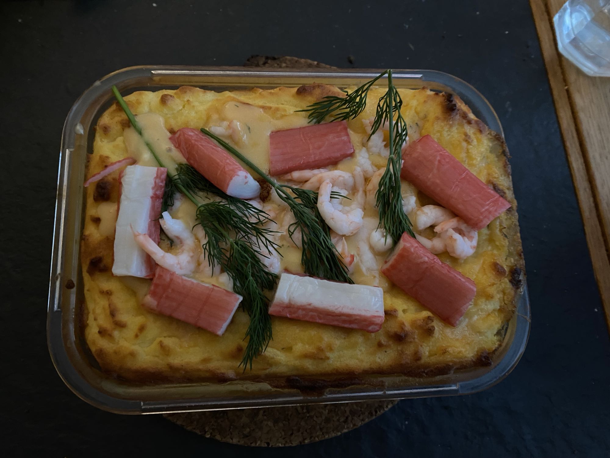 Fiskgratäng med surimi