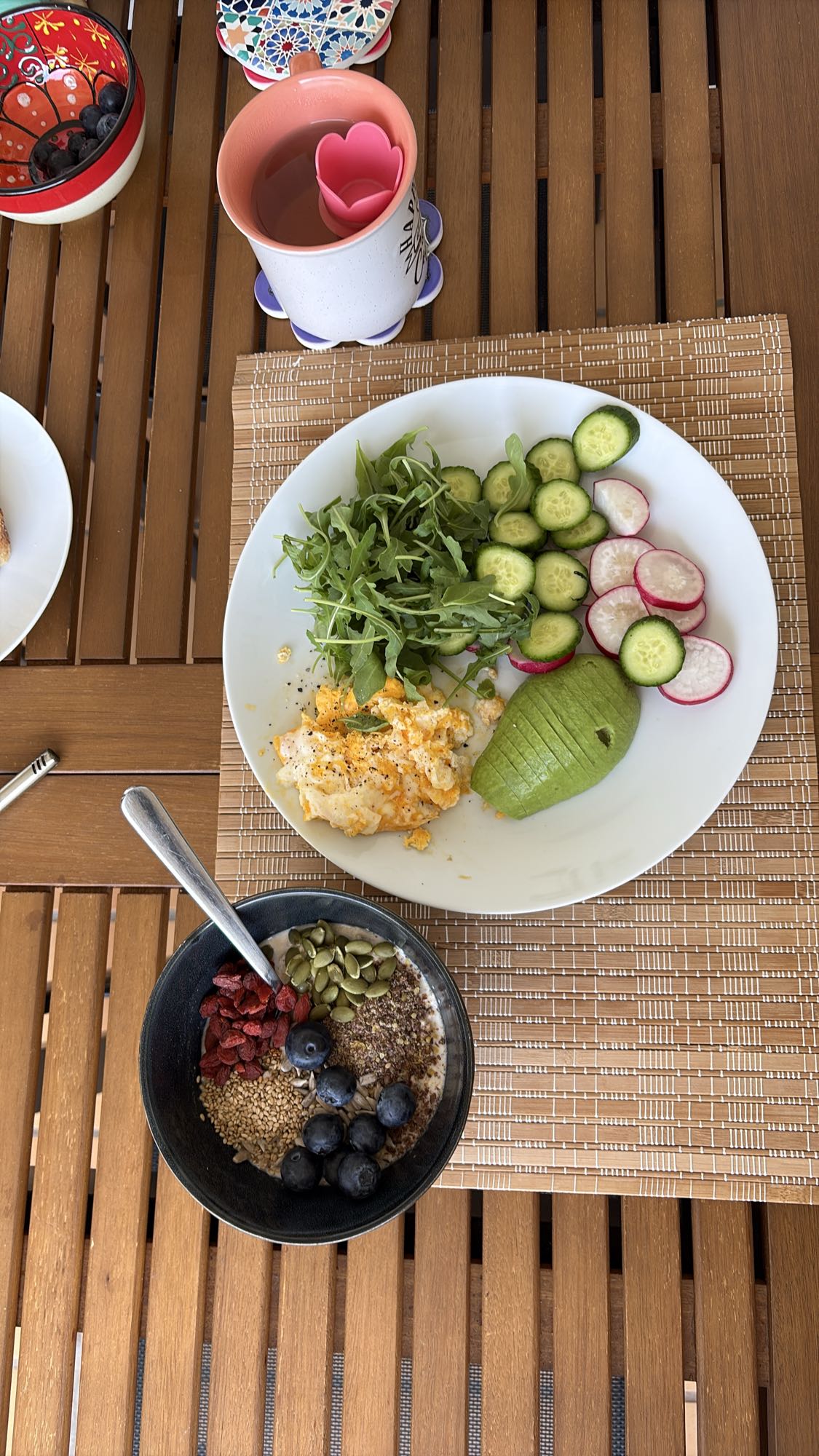Egg Avocado Overnight Oats Bowl