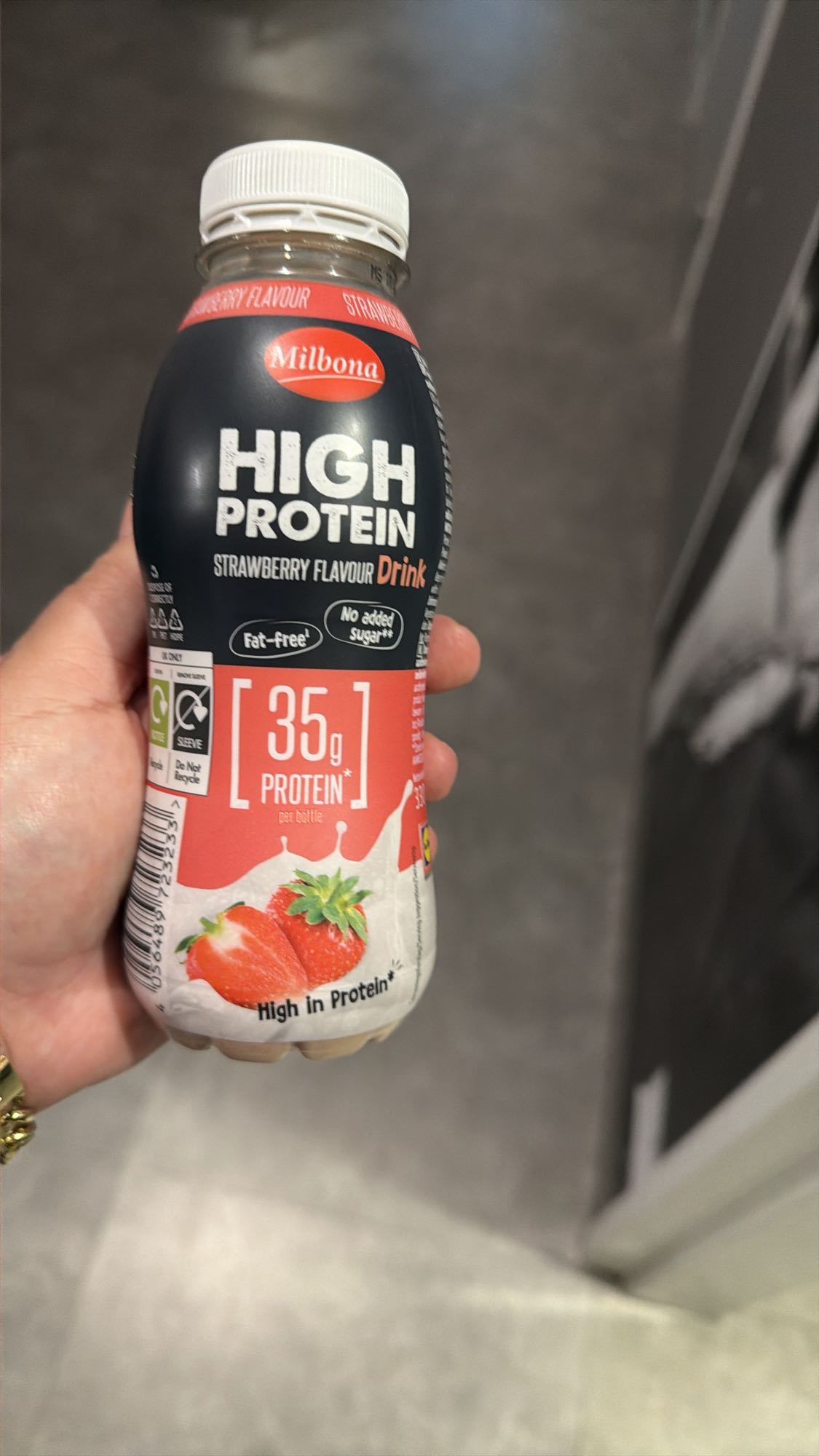 aardbei proteïnedrank