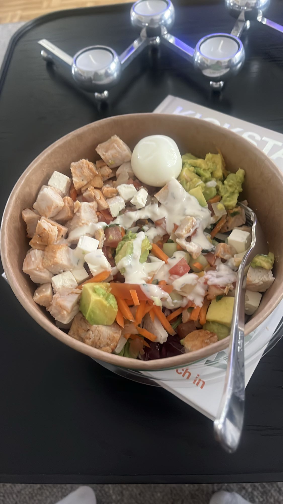 Kycklingsallad med ägg