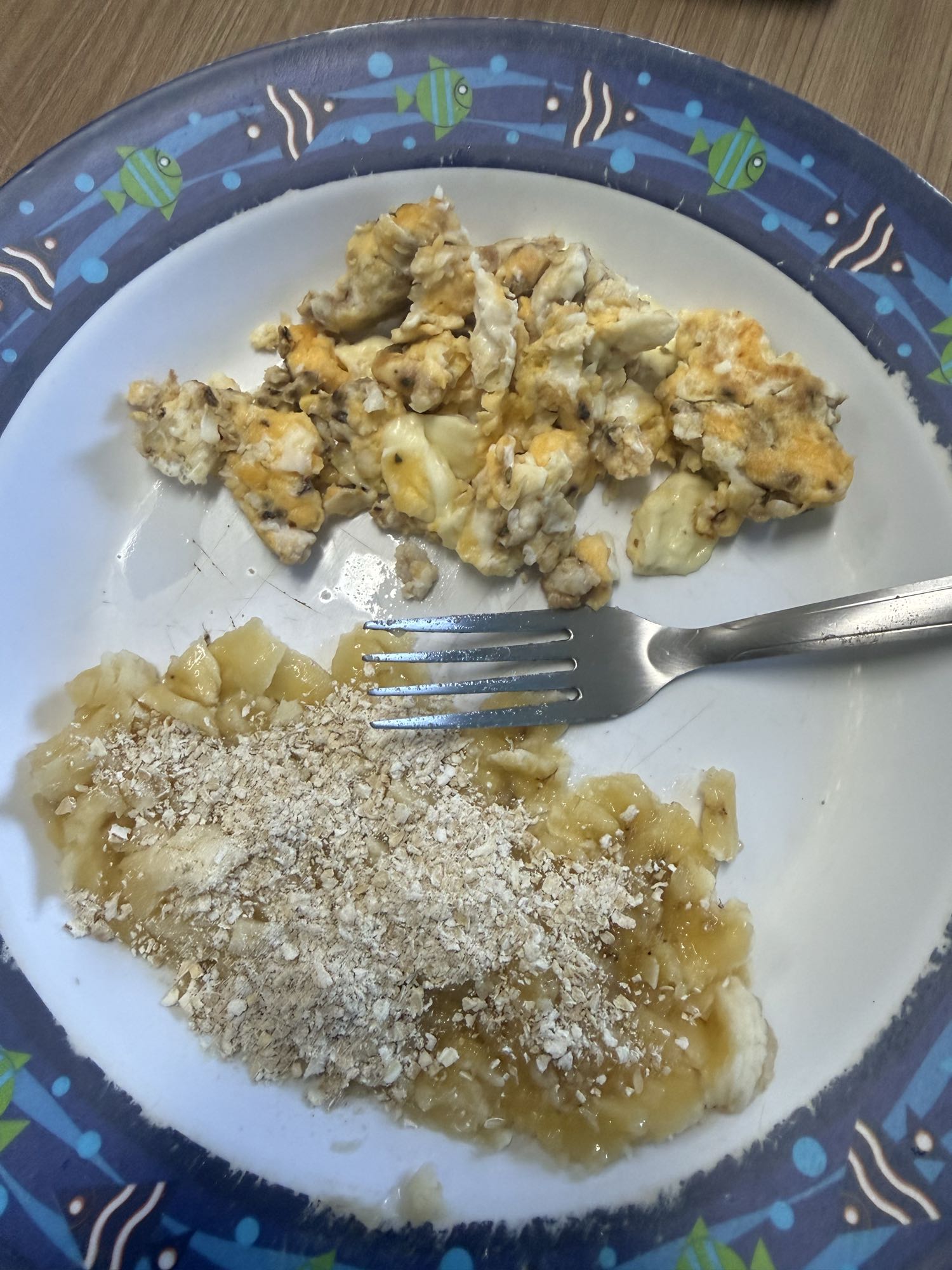 ovos com banana e aveia