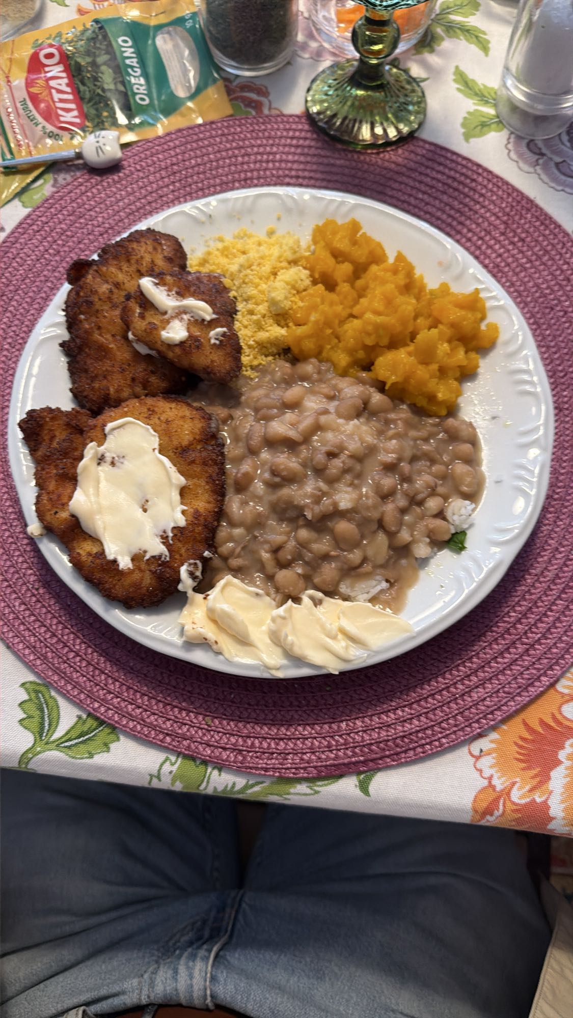 Frango com feijão