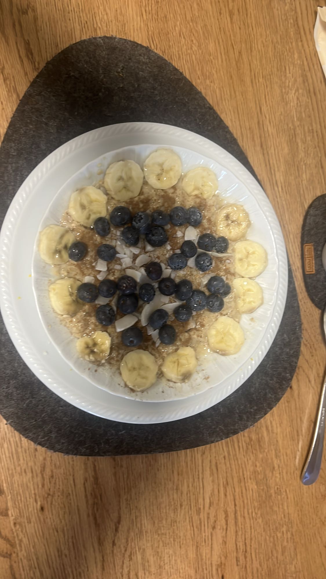 Porridge con frutta