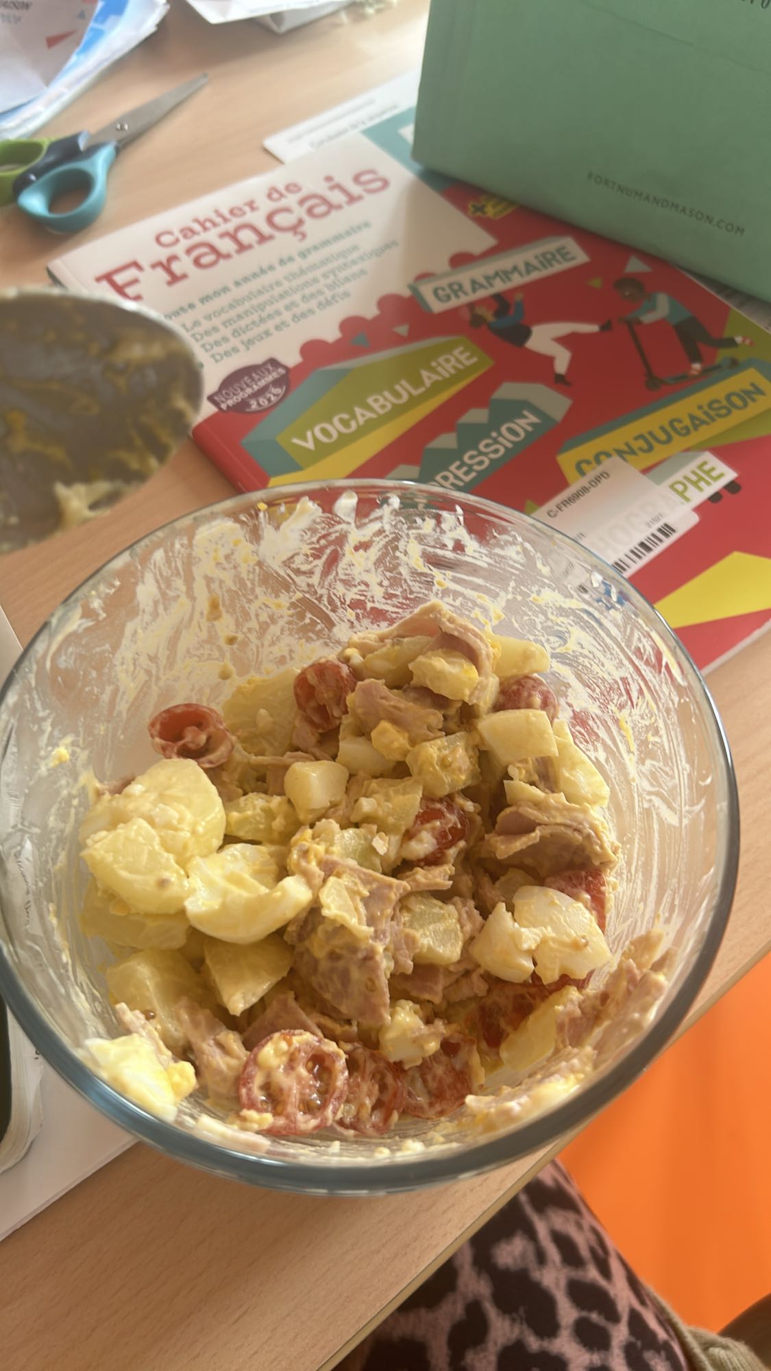 Salade de pommes de terre au jambon fumé