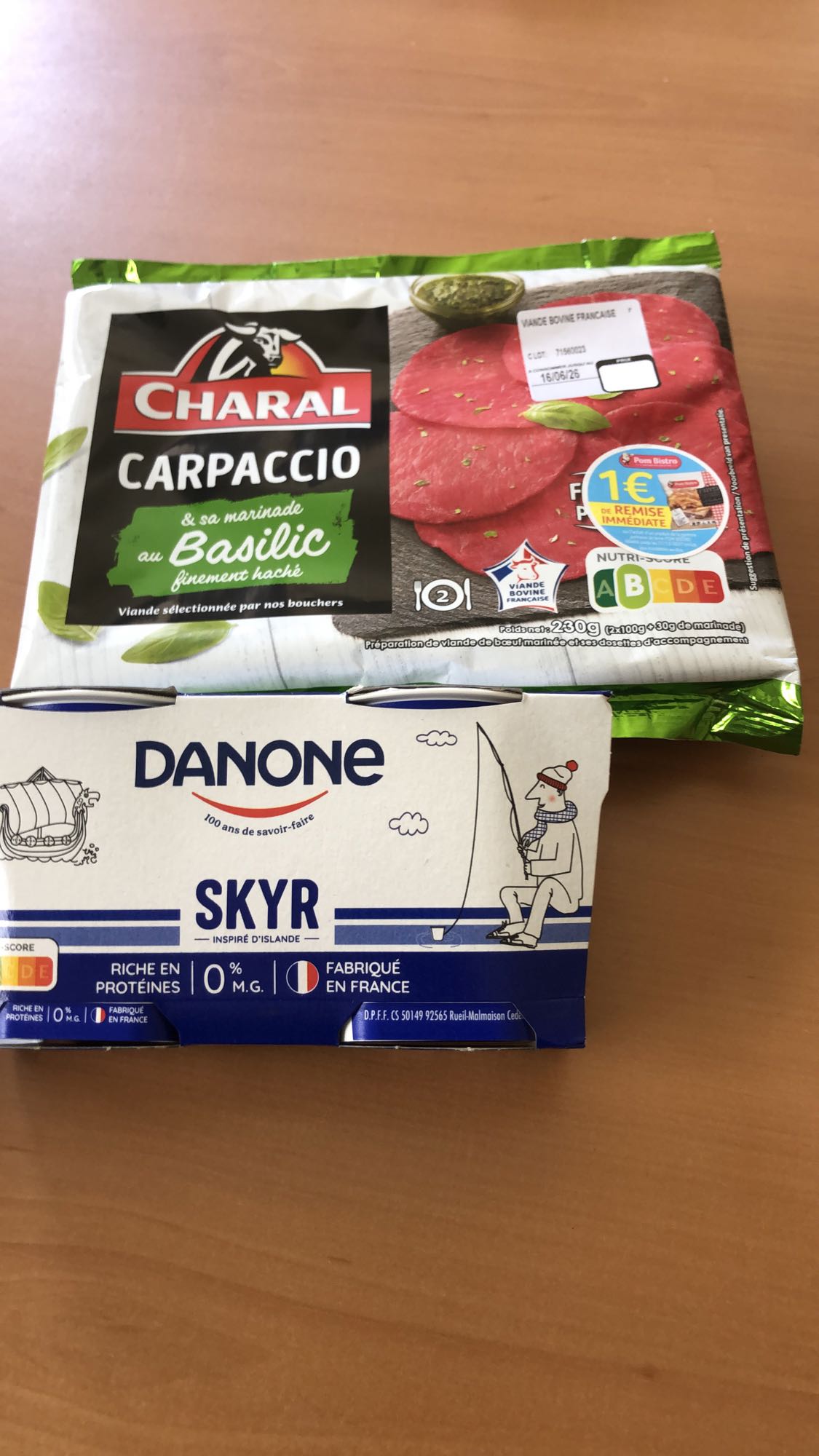 Carpaccio et skyr