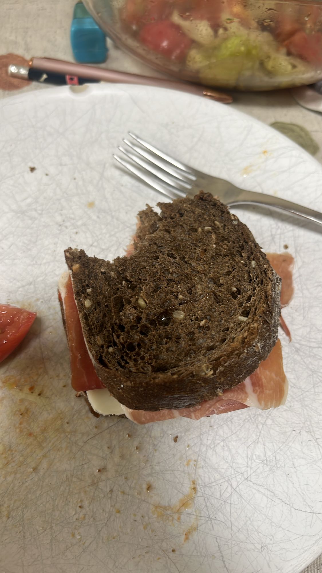 sándwich de jamón