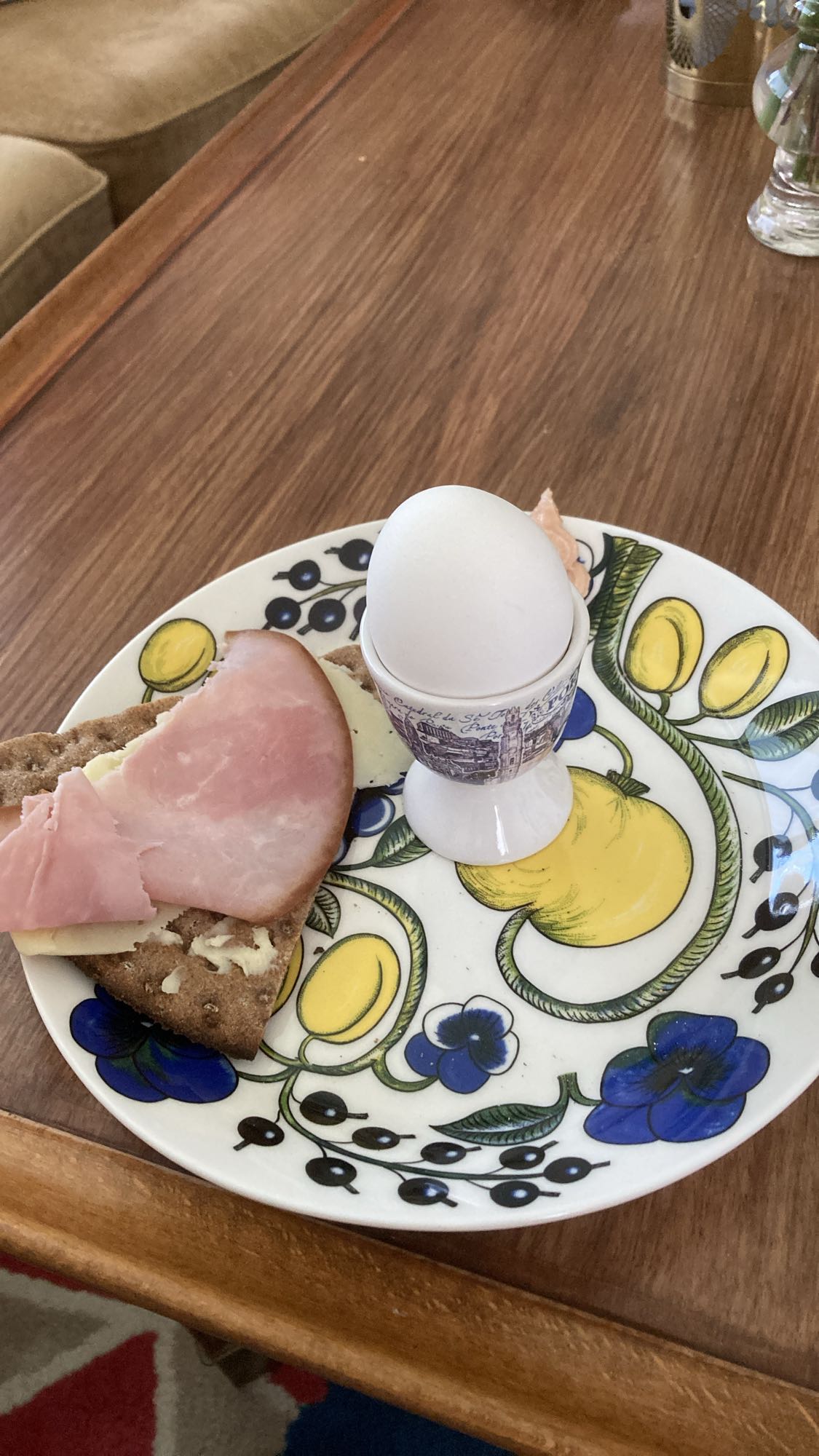 Äggmacka med skinka