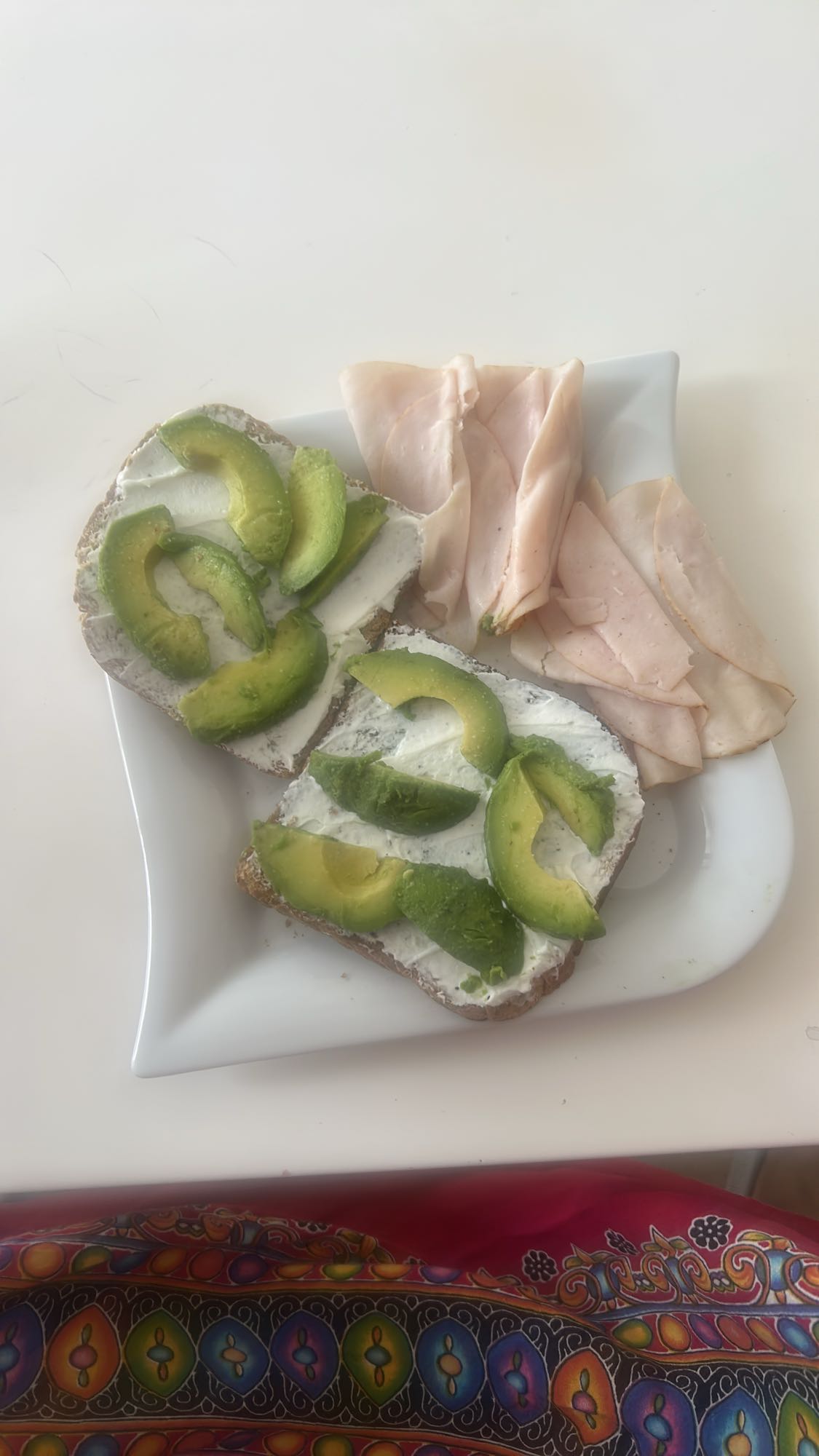 Avocado-Toast mit Pute