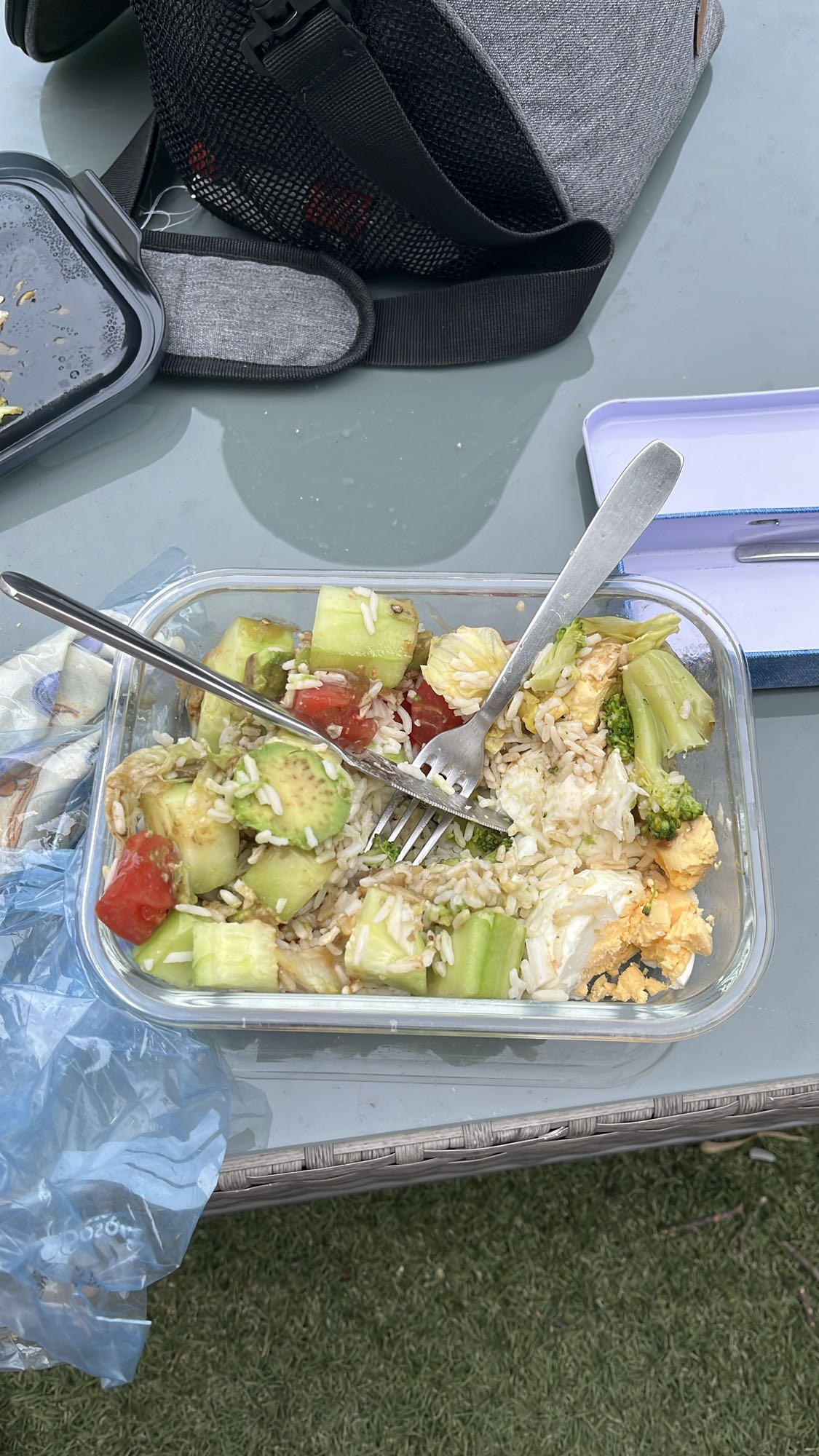 Salade riz avocat