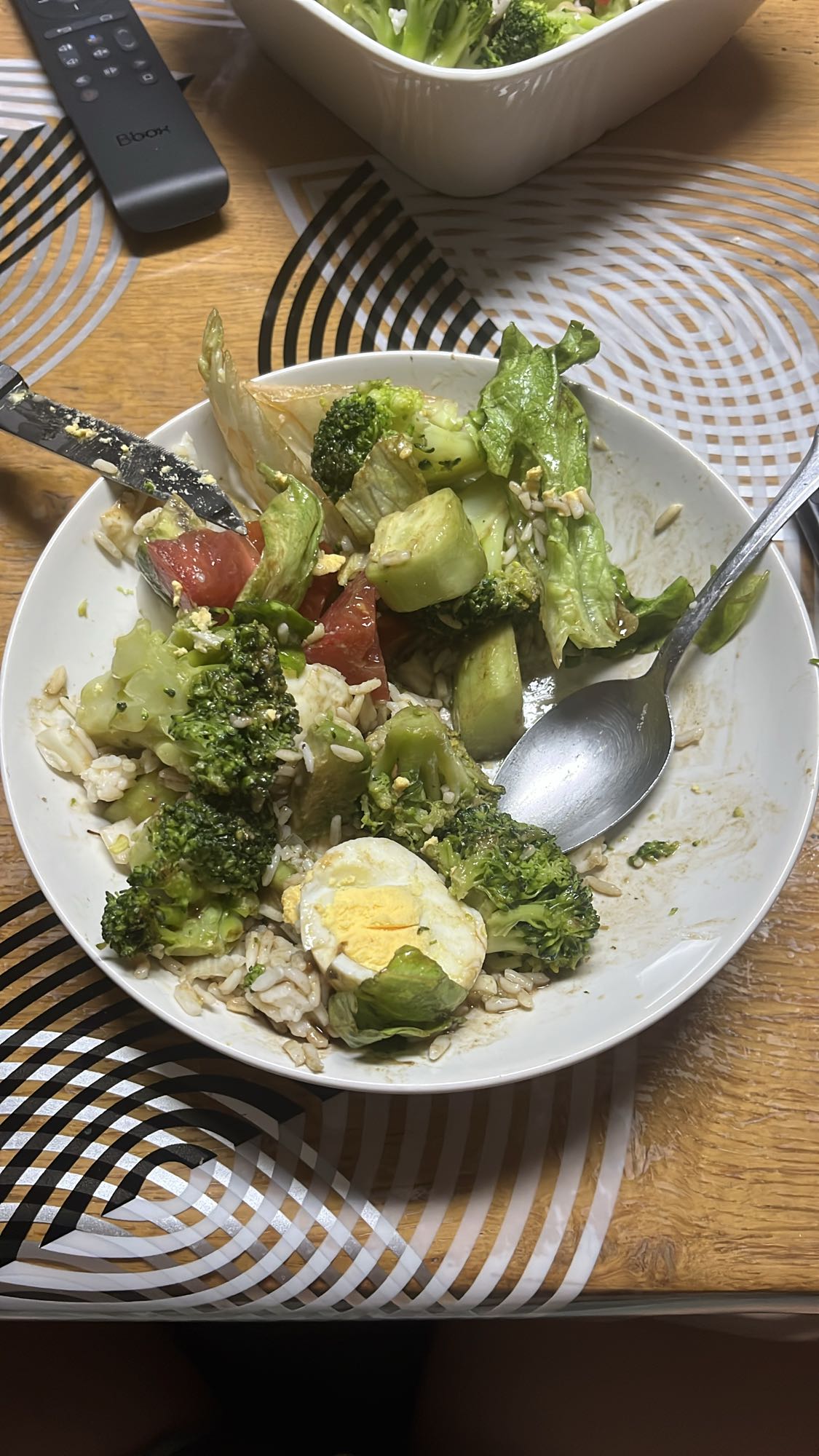 Salade riz et brocoli