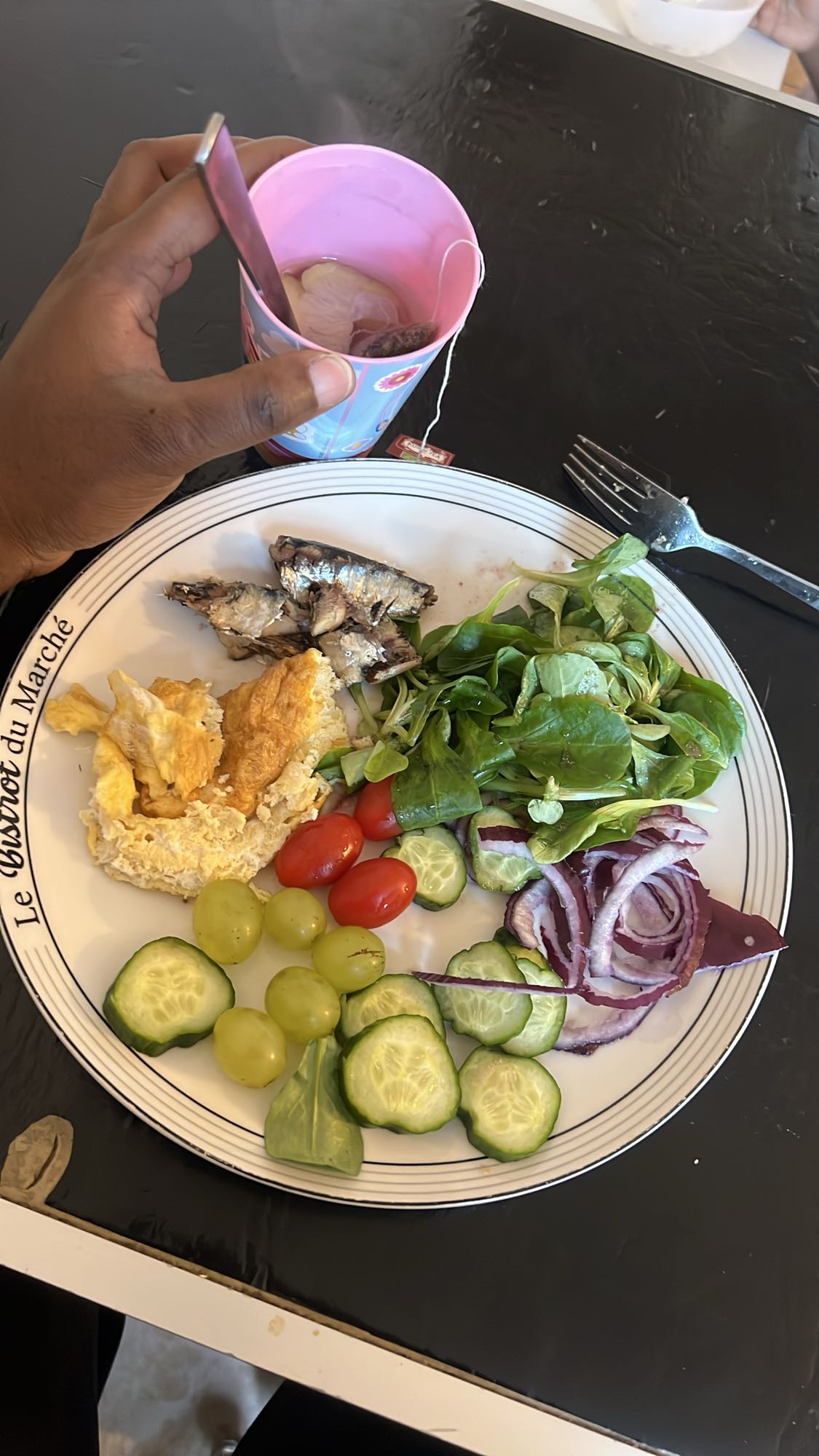 Salade sardines et oeufs