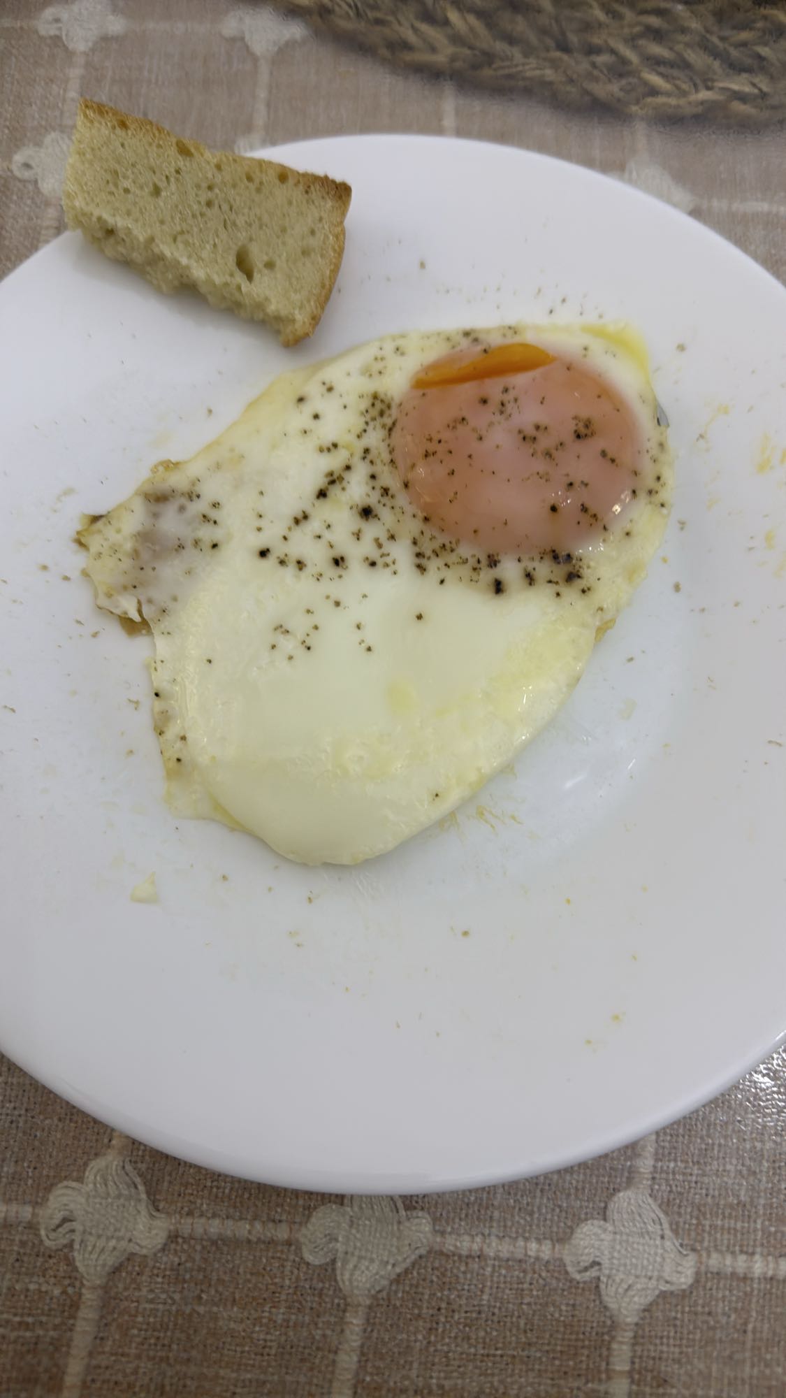 Яичница с хлебом