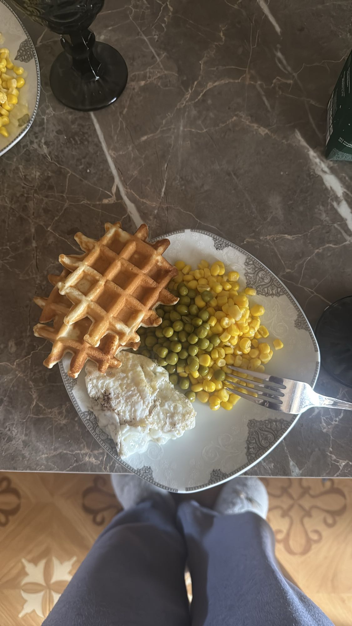 Waffle Egg Veg Plate