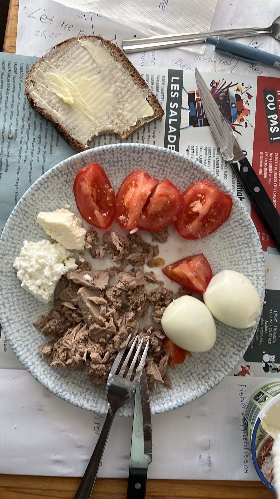 Tartine thon et œufs