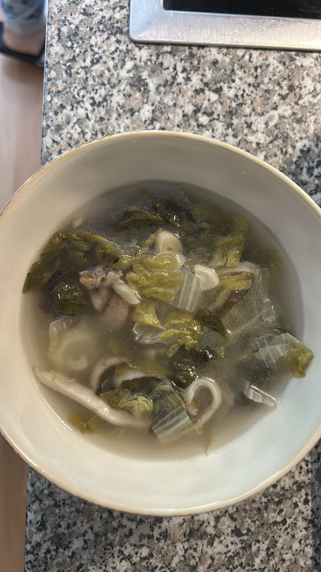 sopa de algas y setas