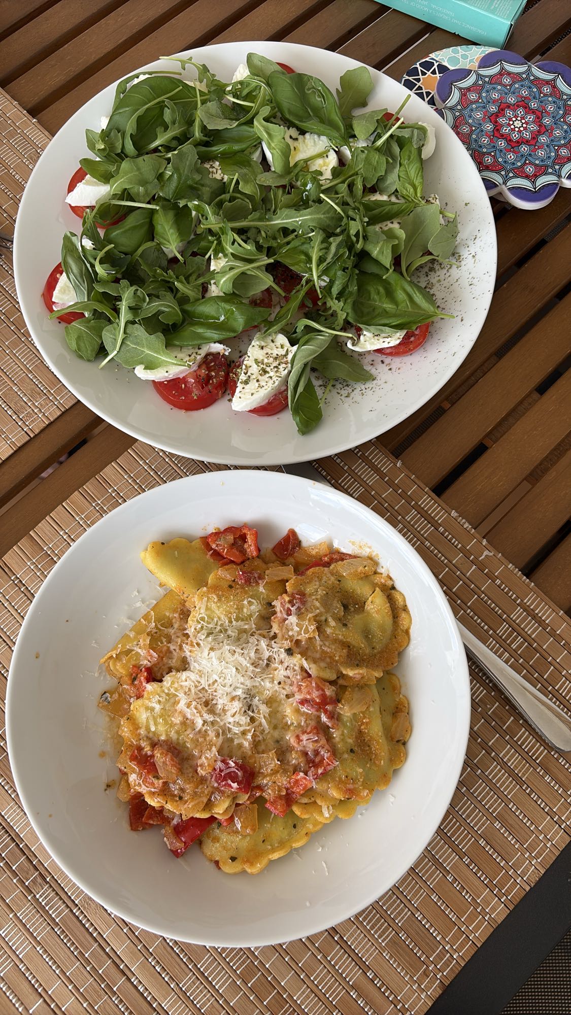 Ravioli and Half Caprese