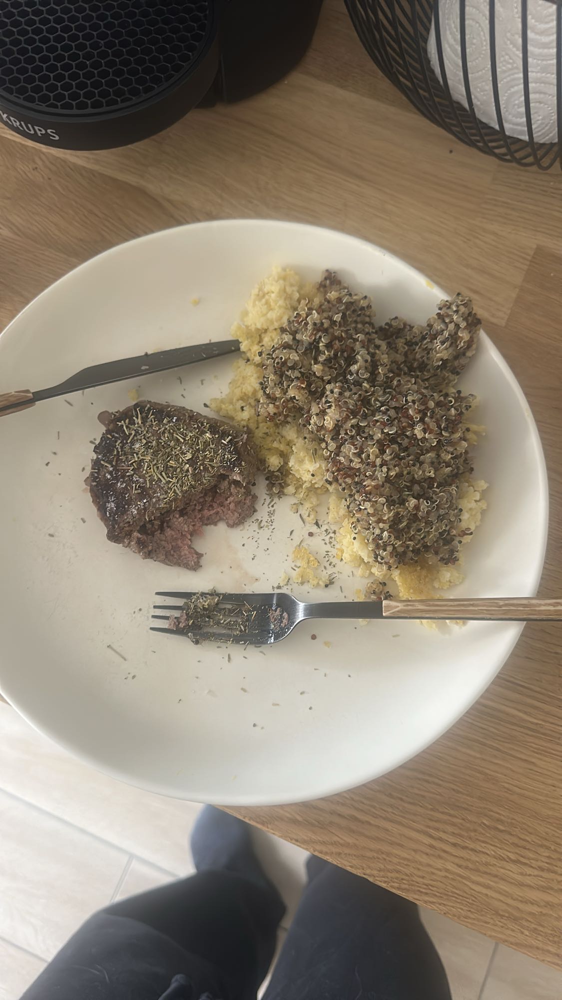 Steak quinoa semoule