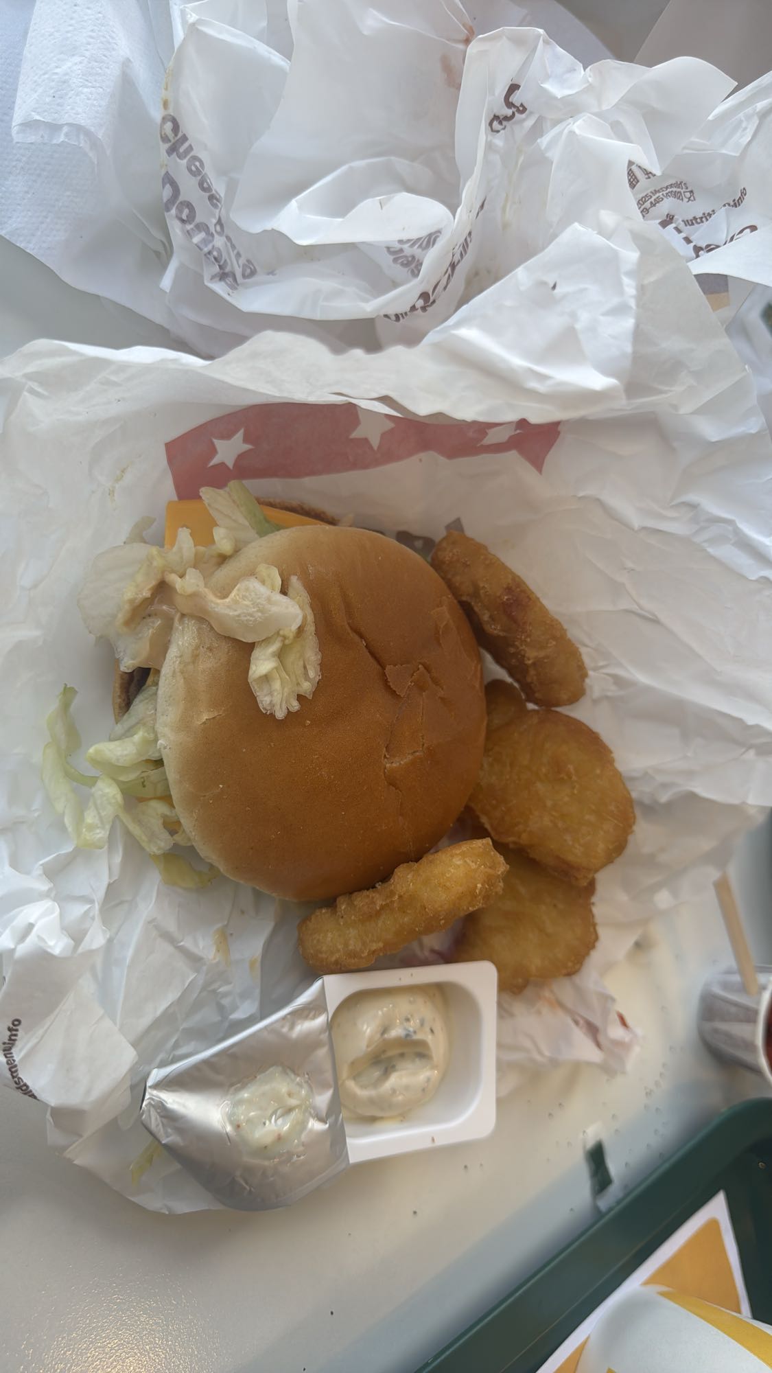 Hamburgare med lökringar