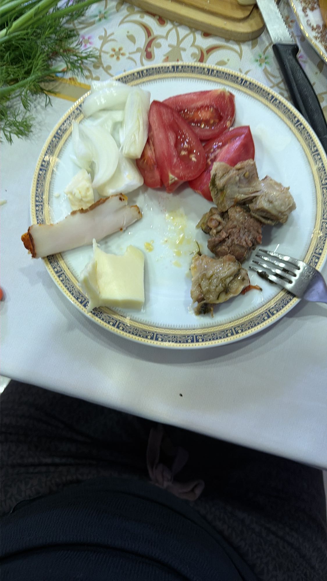 Meat Tomato Cheese Plate