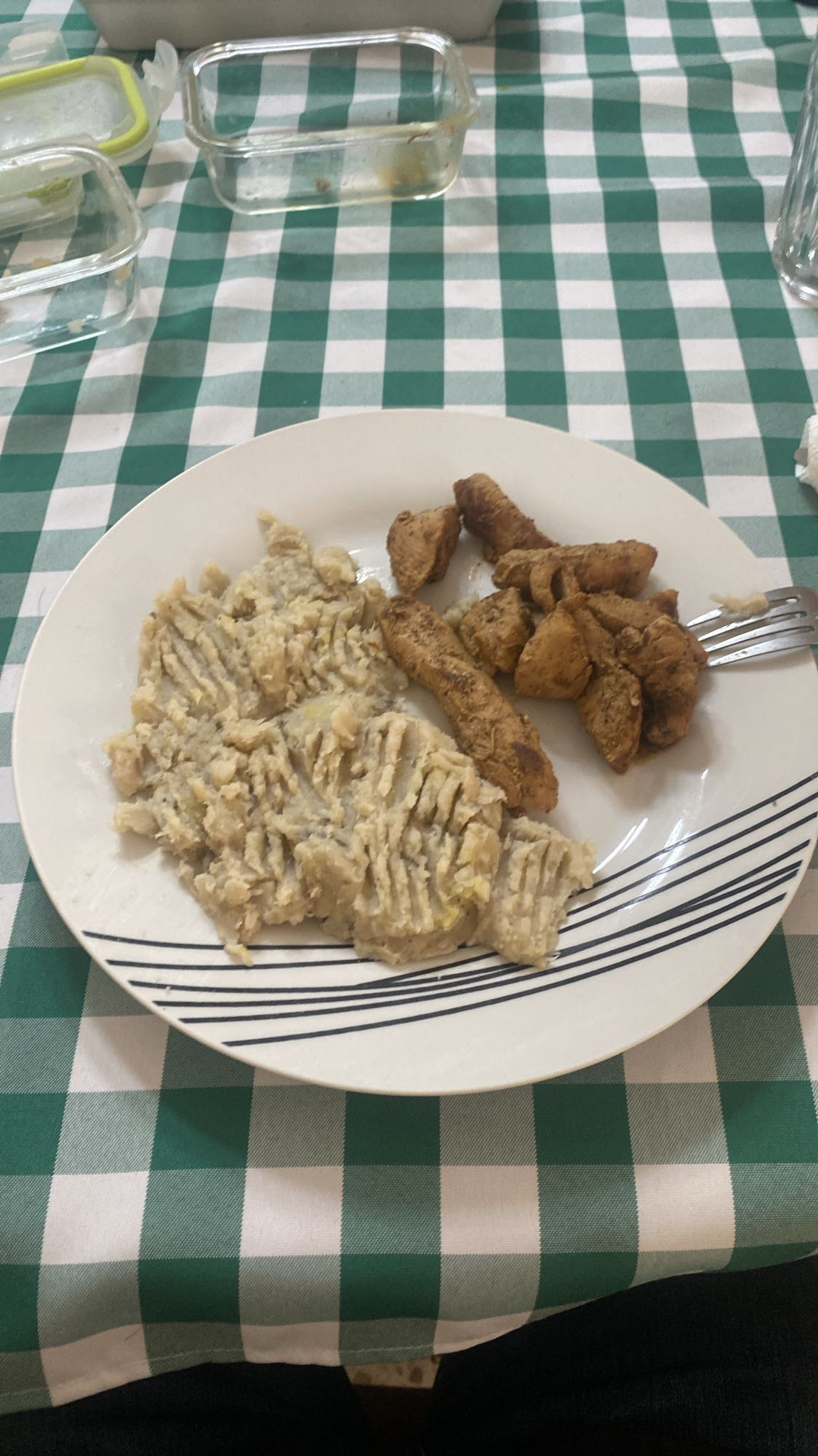 pollo con puré