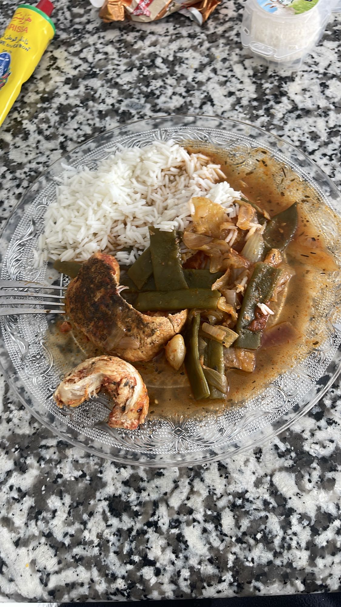 Riz poulet et haricots