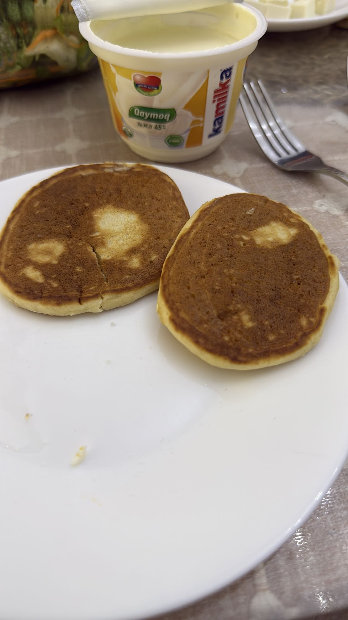 Оладьи с каймаком
