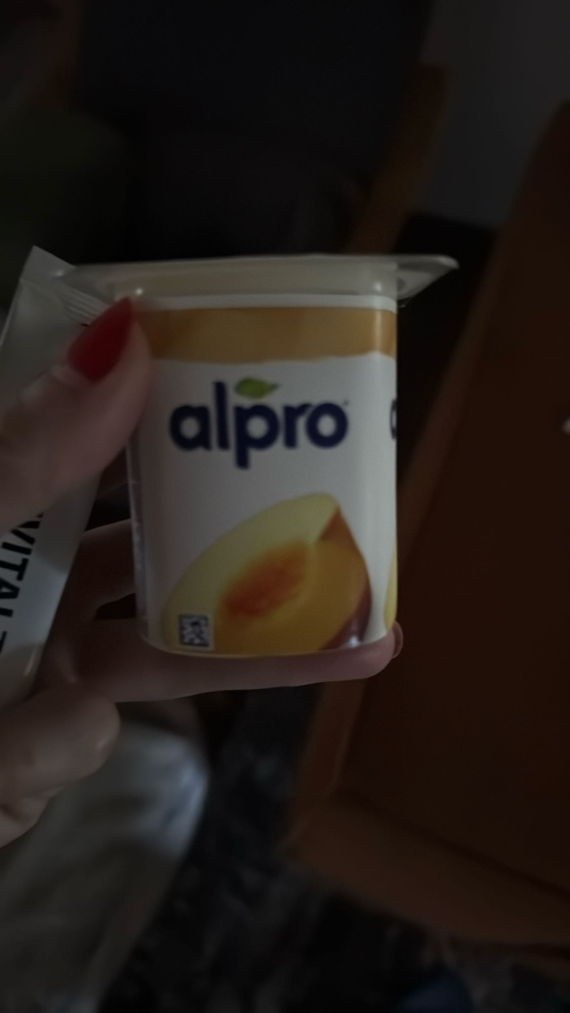 Alpro perzikyoghurt