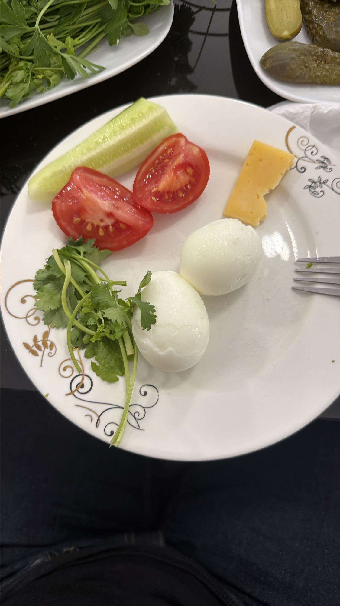 Egg Veg Cheese Plate