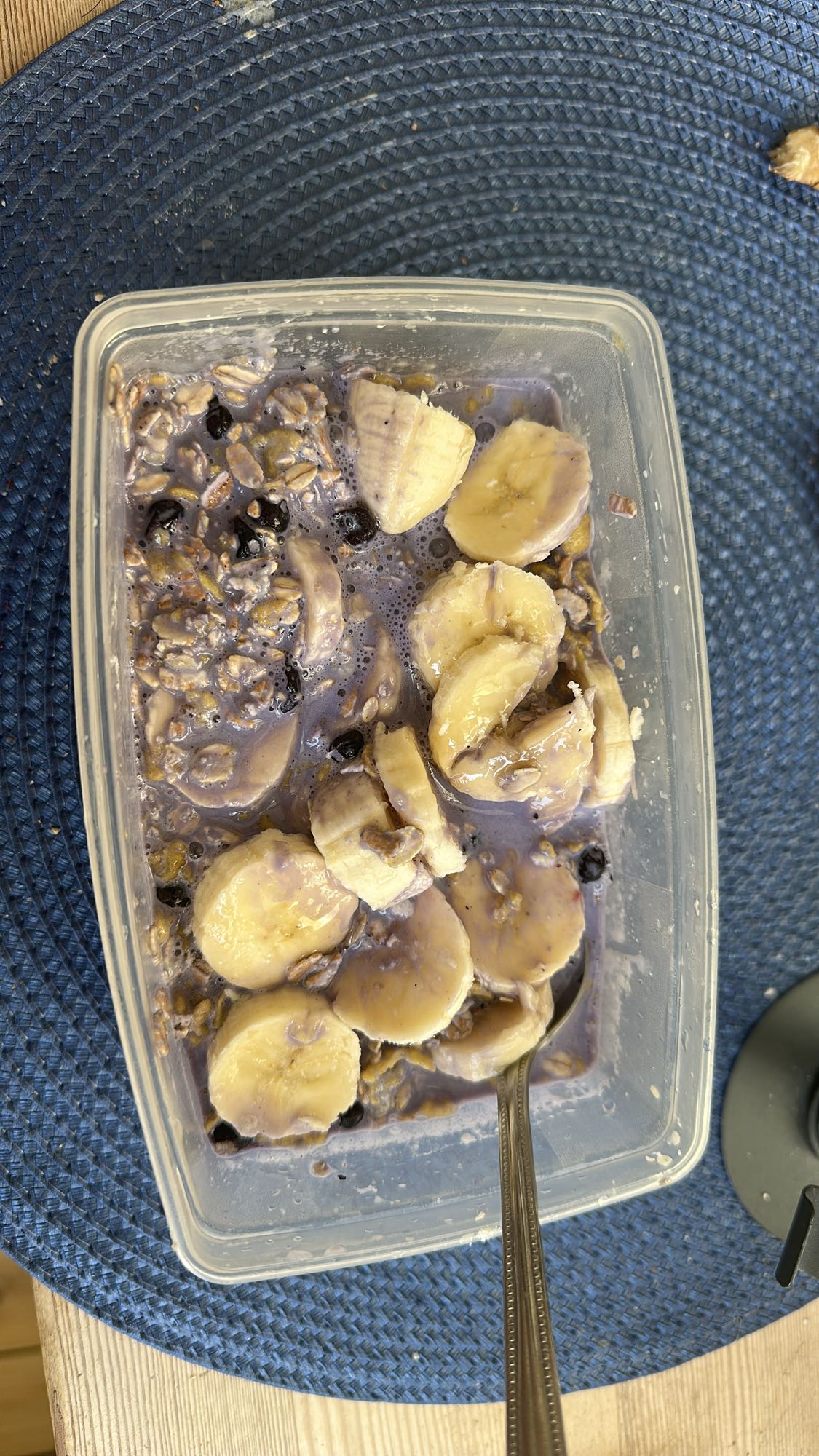 Blåbärsgröt med banan