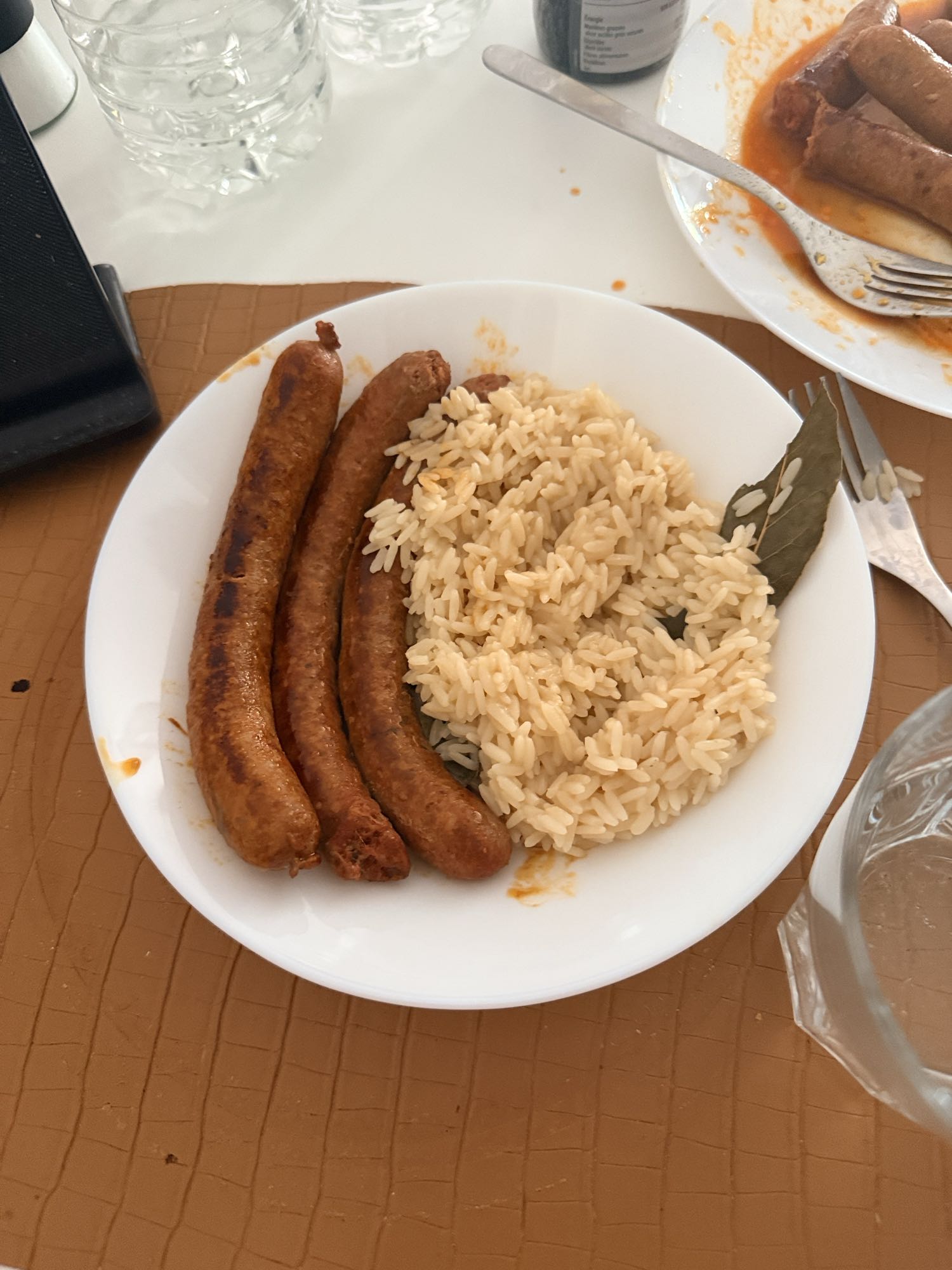 Saucisses et riz