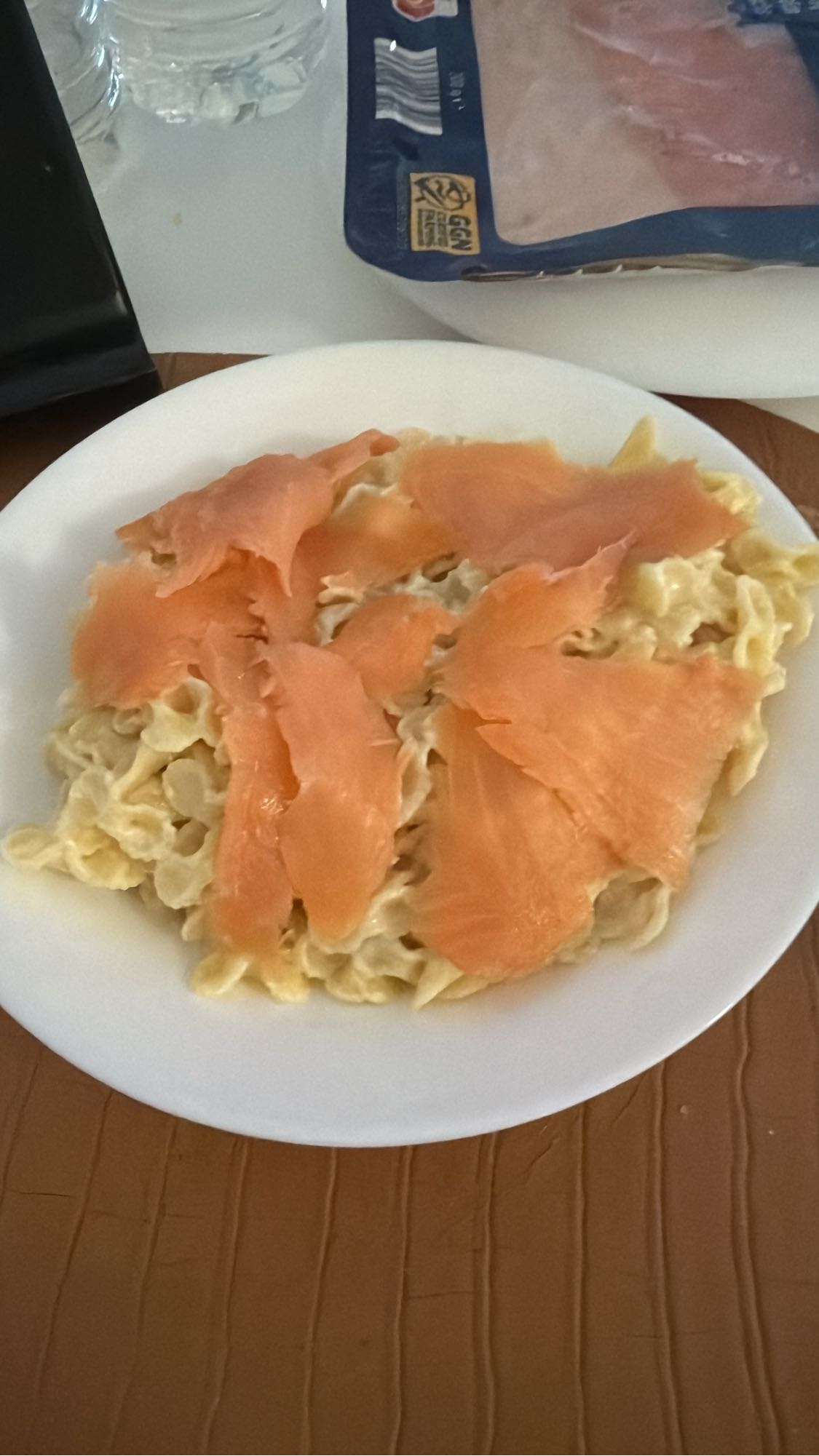 Pâtes crémeuses au saumon
