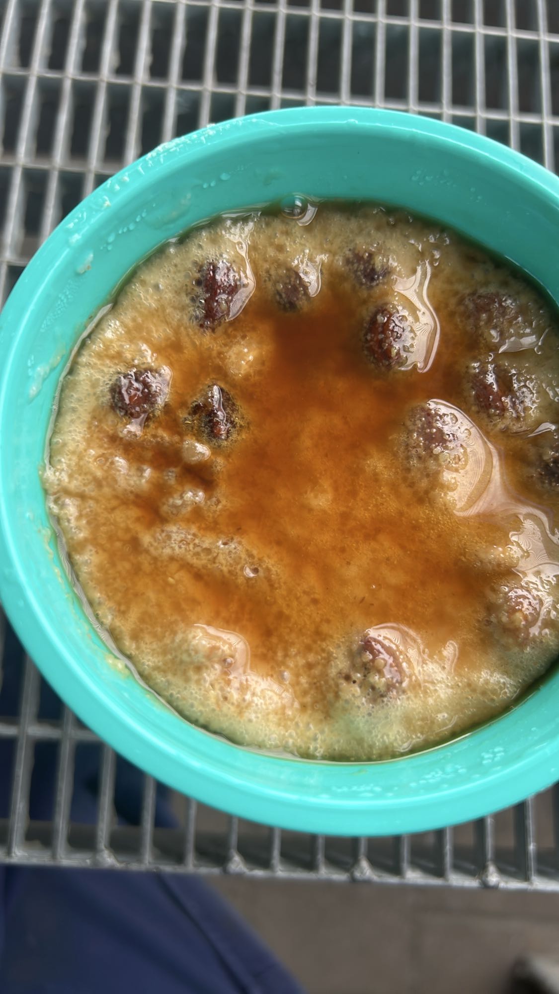 Avena con pasas y miel