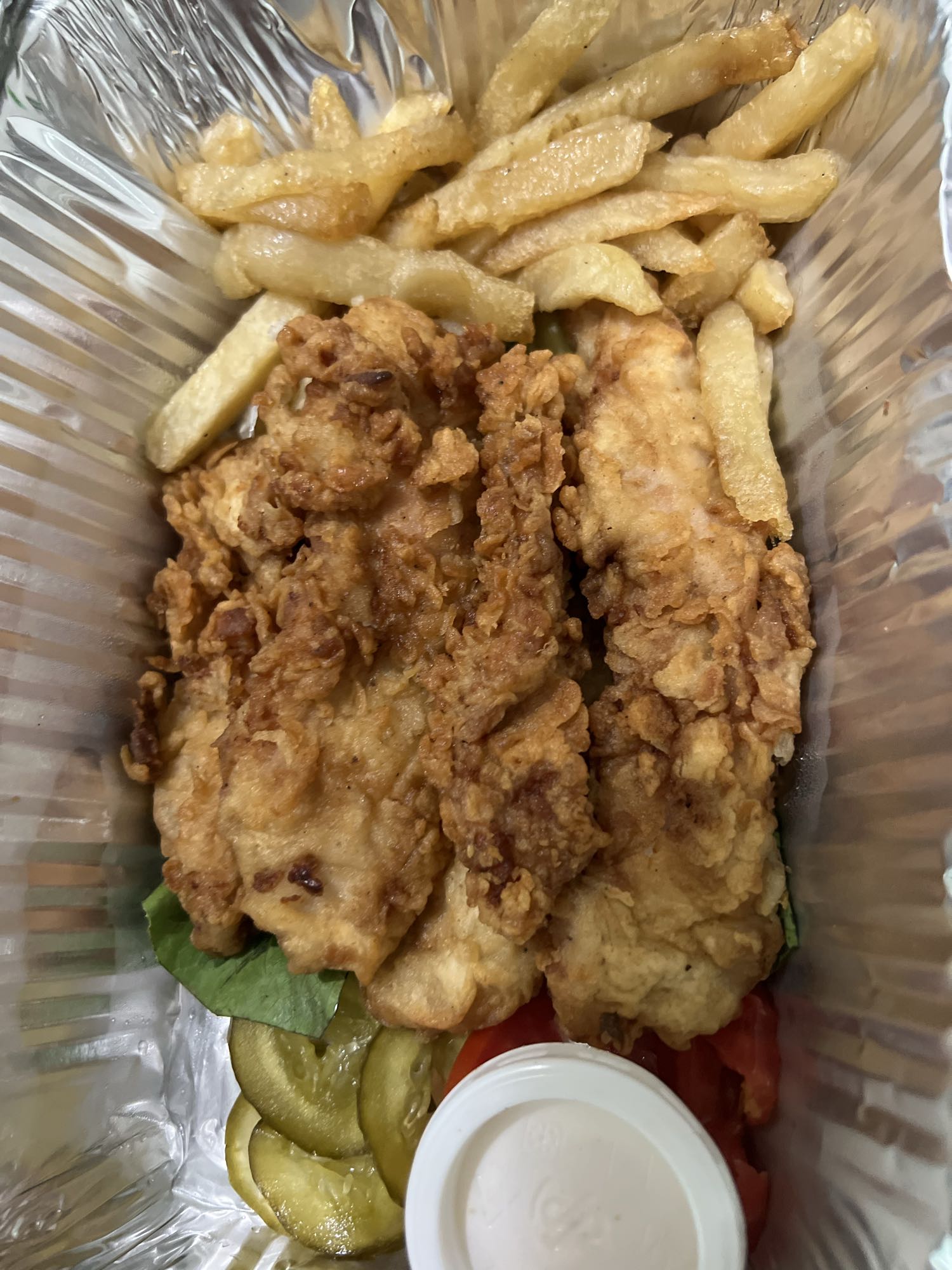 Fried Chicken and Fries