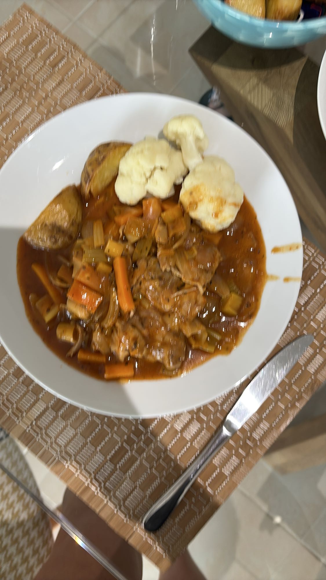 Chicken Veg Stew Plate