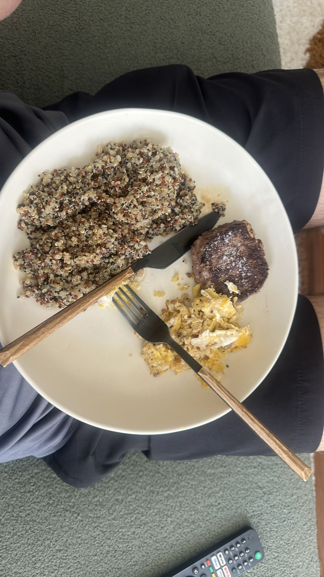 Quinoa steak et oeufs