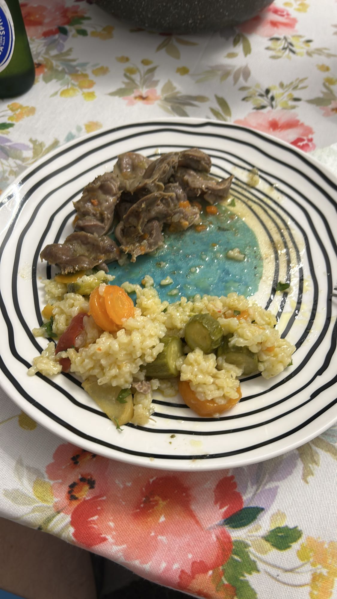 Riso con carne e verdure