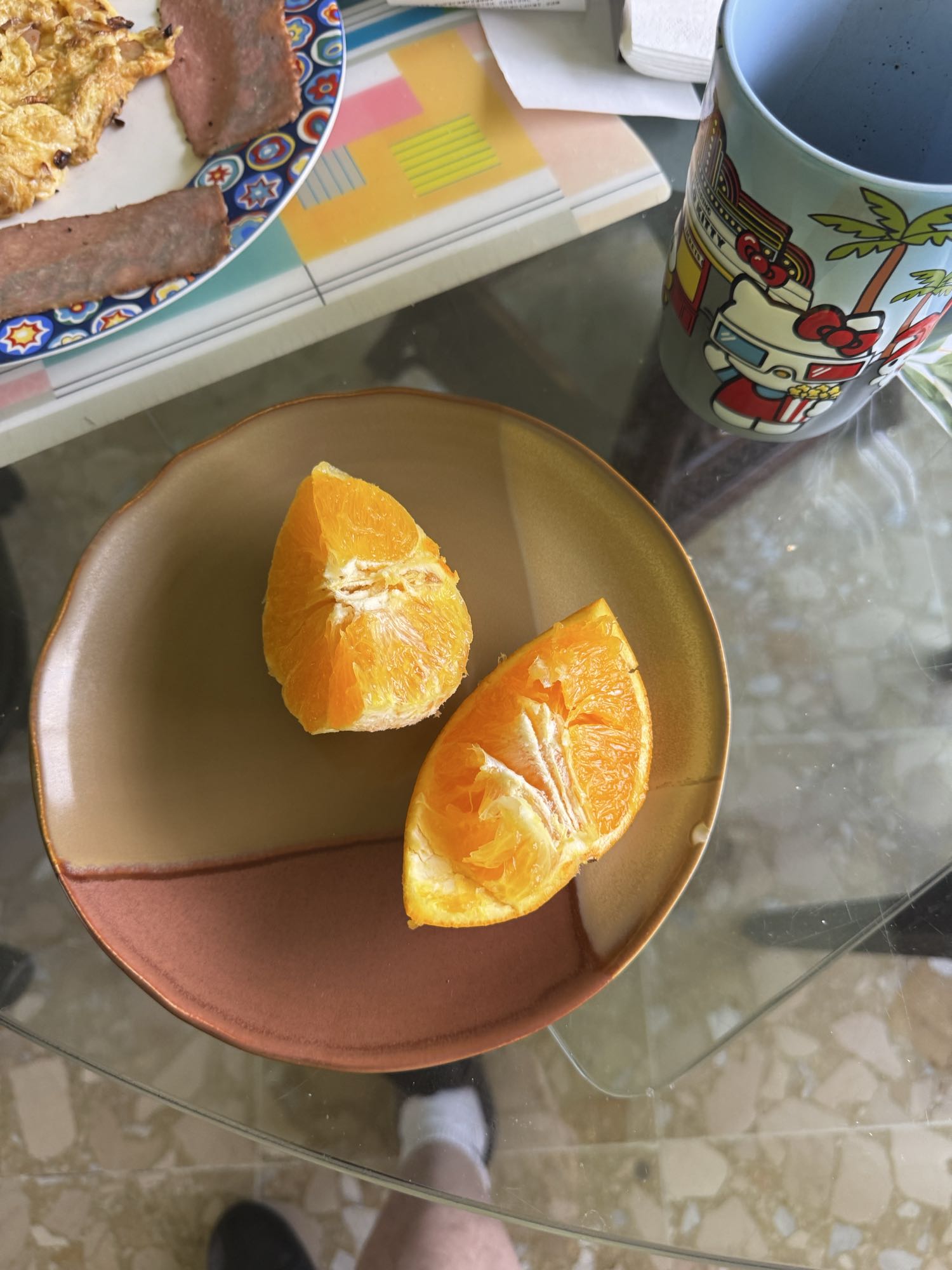 desayuno con naranja