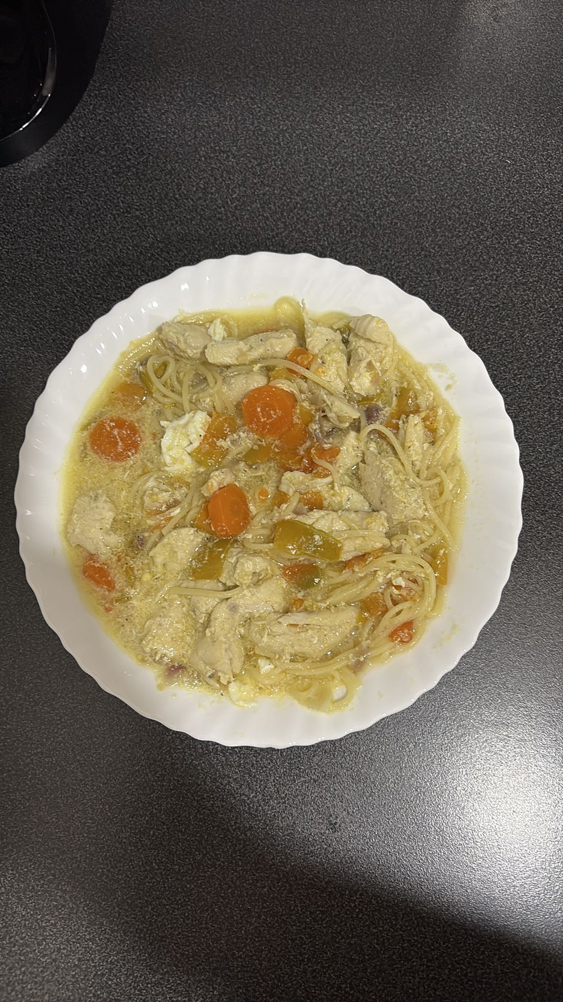Kyllingsuppe med nudler
