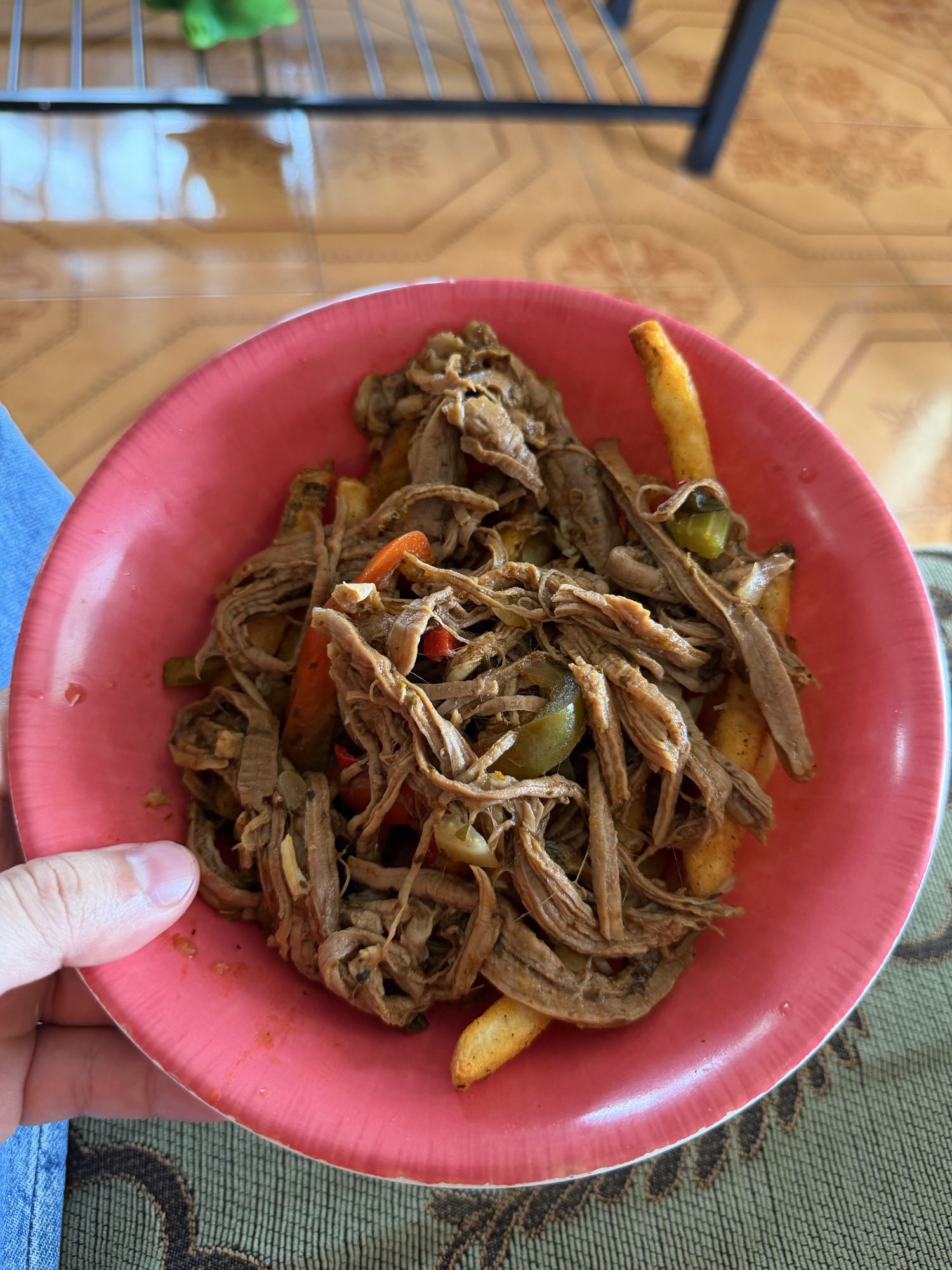 carne mechada con papas