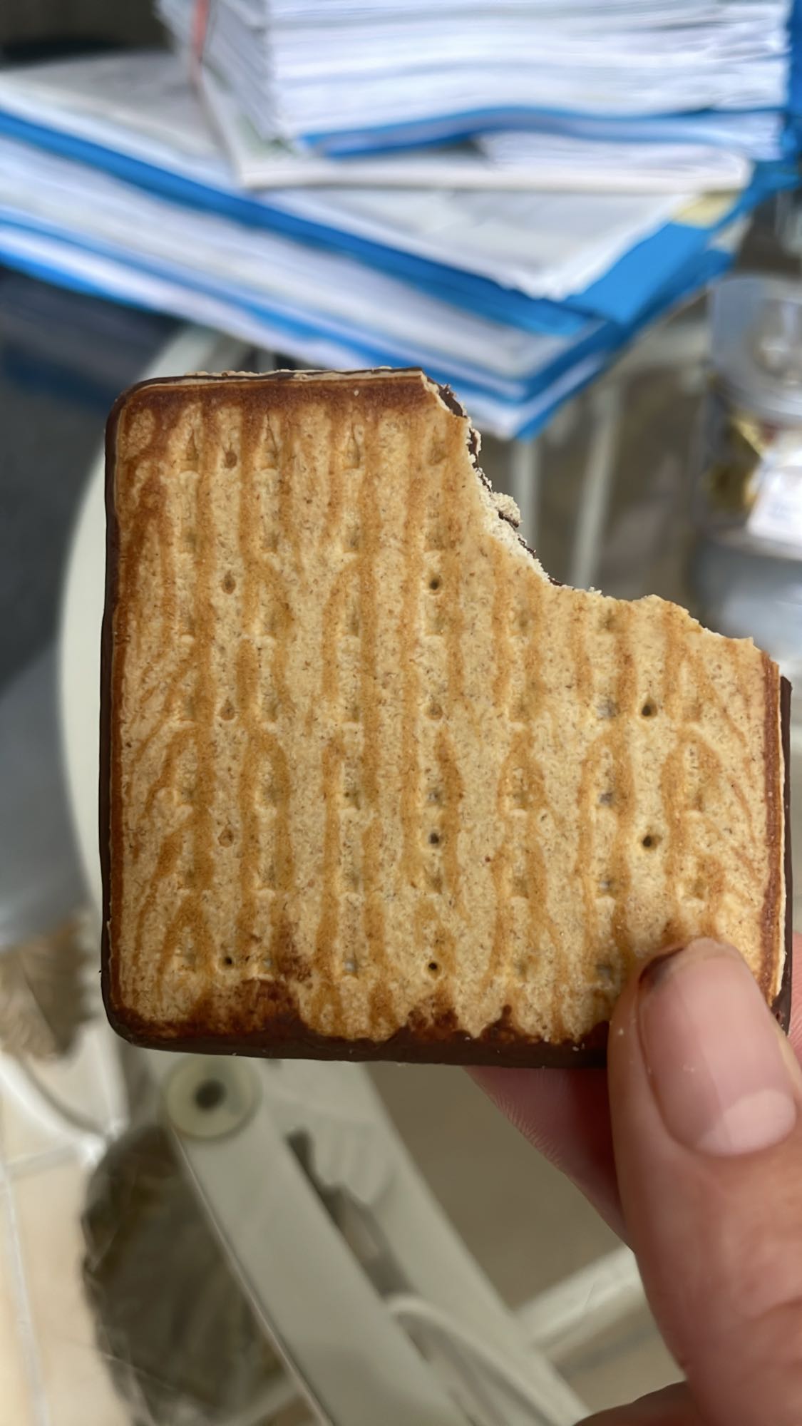 Biscuit fourré chocolat au blé complet de marque Björk