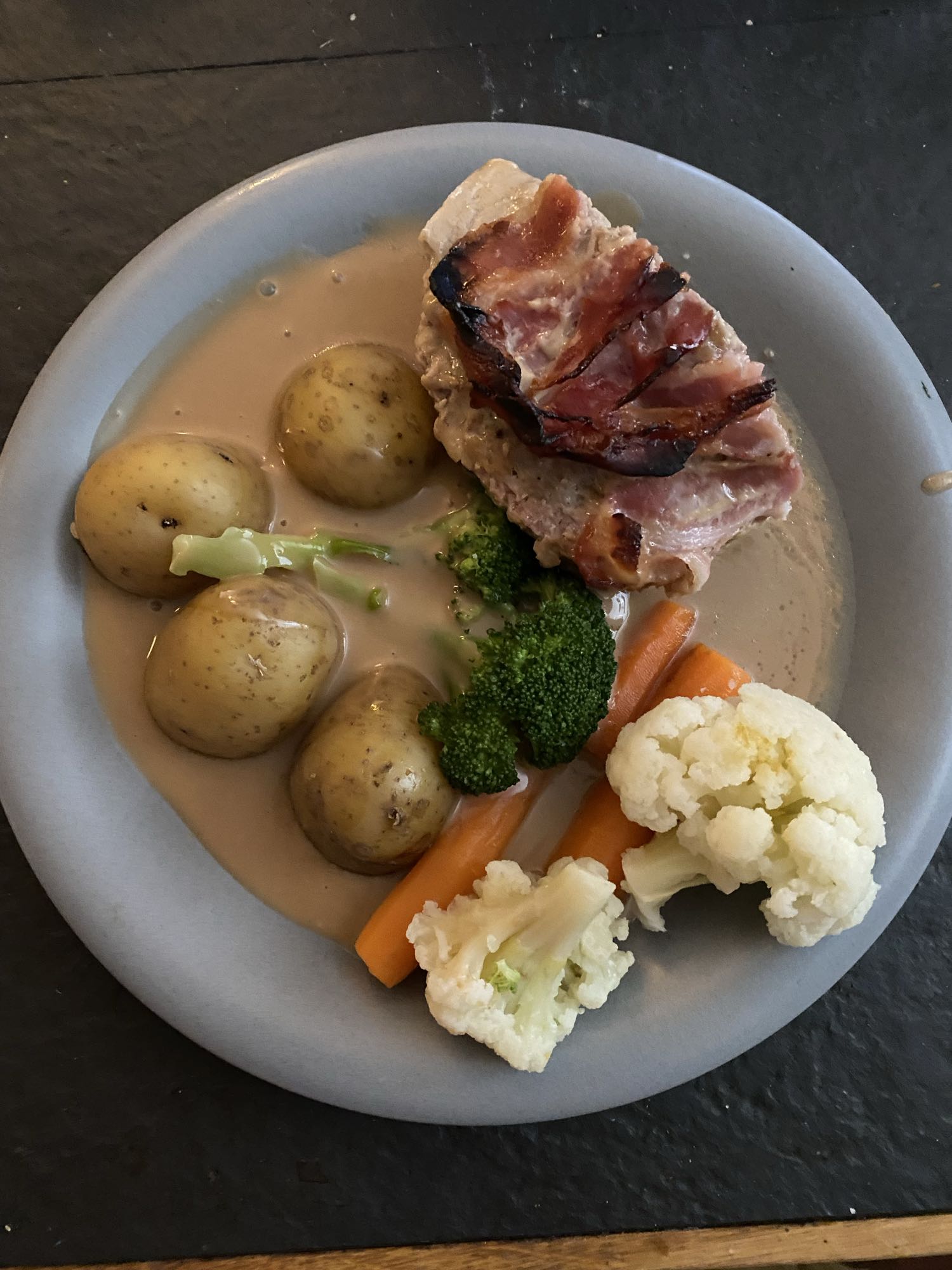 Skinka med potatis