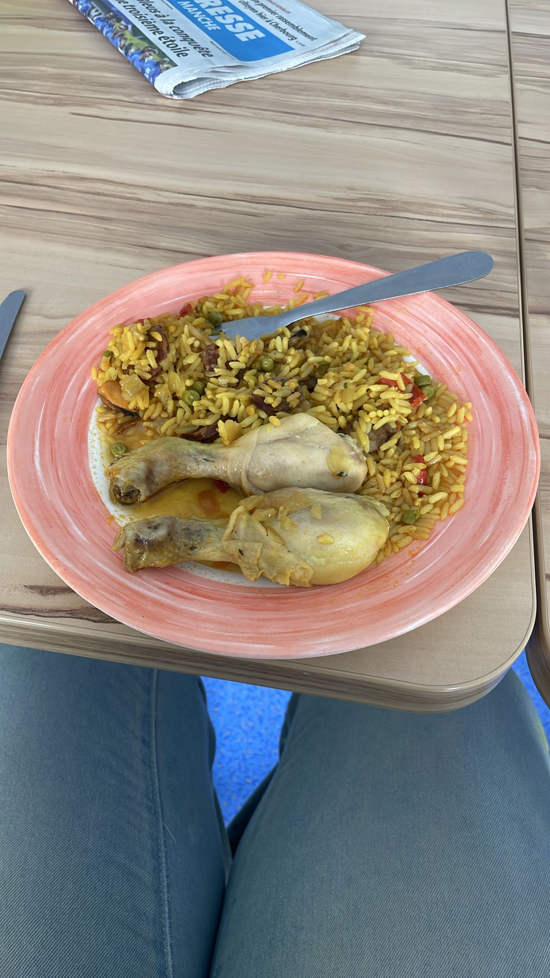 Riz jaune et poulet