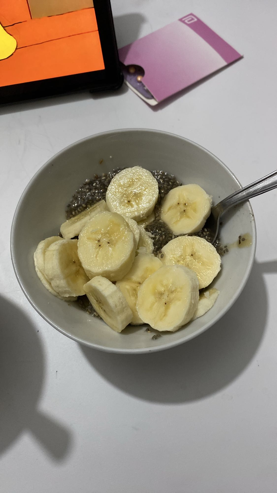 chía con plátano